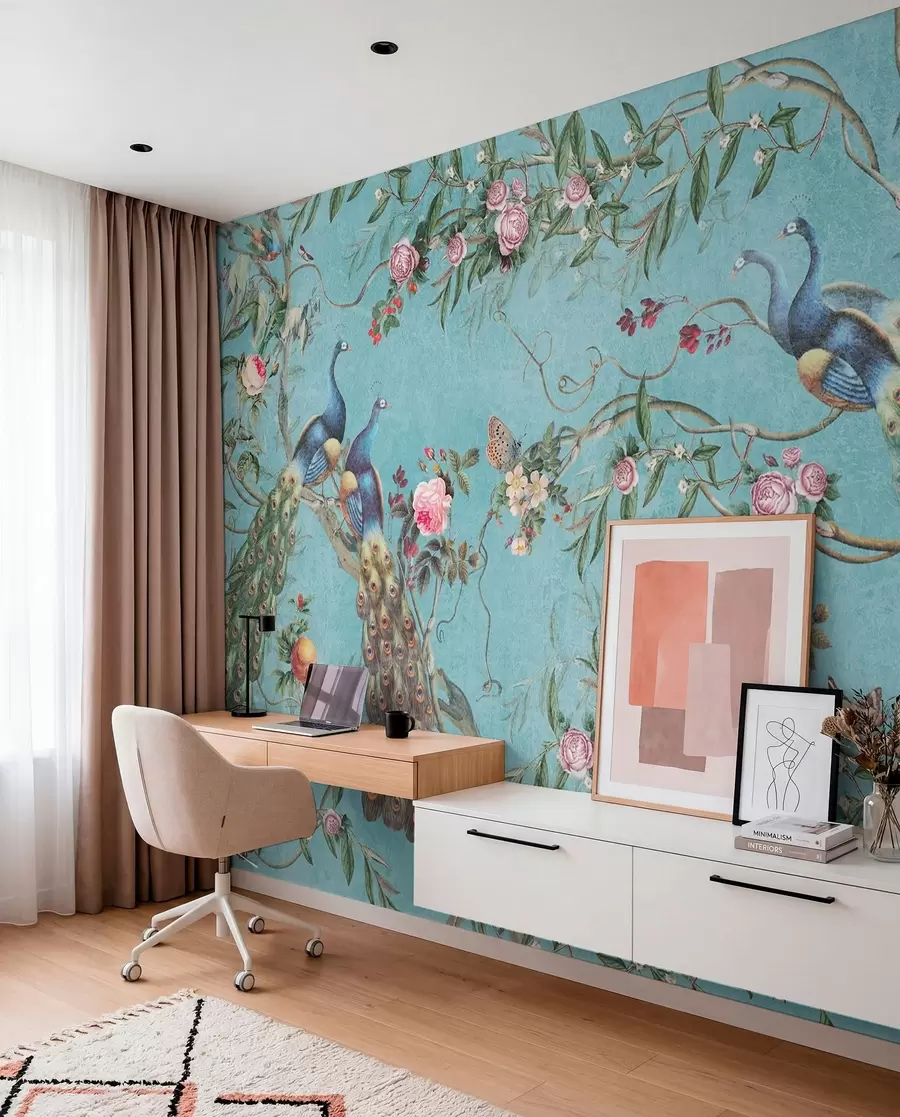 Fotobehang Vogel, bloem en gewervelde dieren u12428