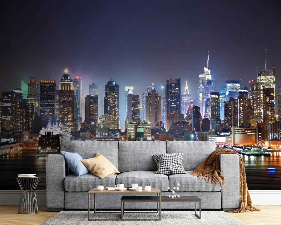 Papier peint photo Bâtiment, gratte-ciel et eau u54515