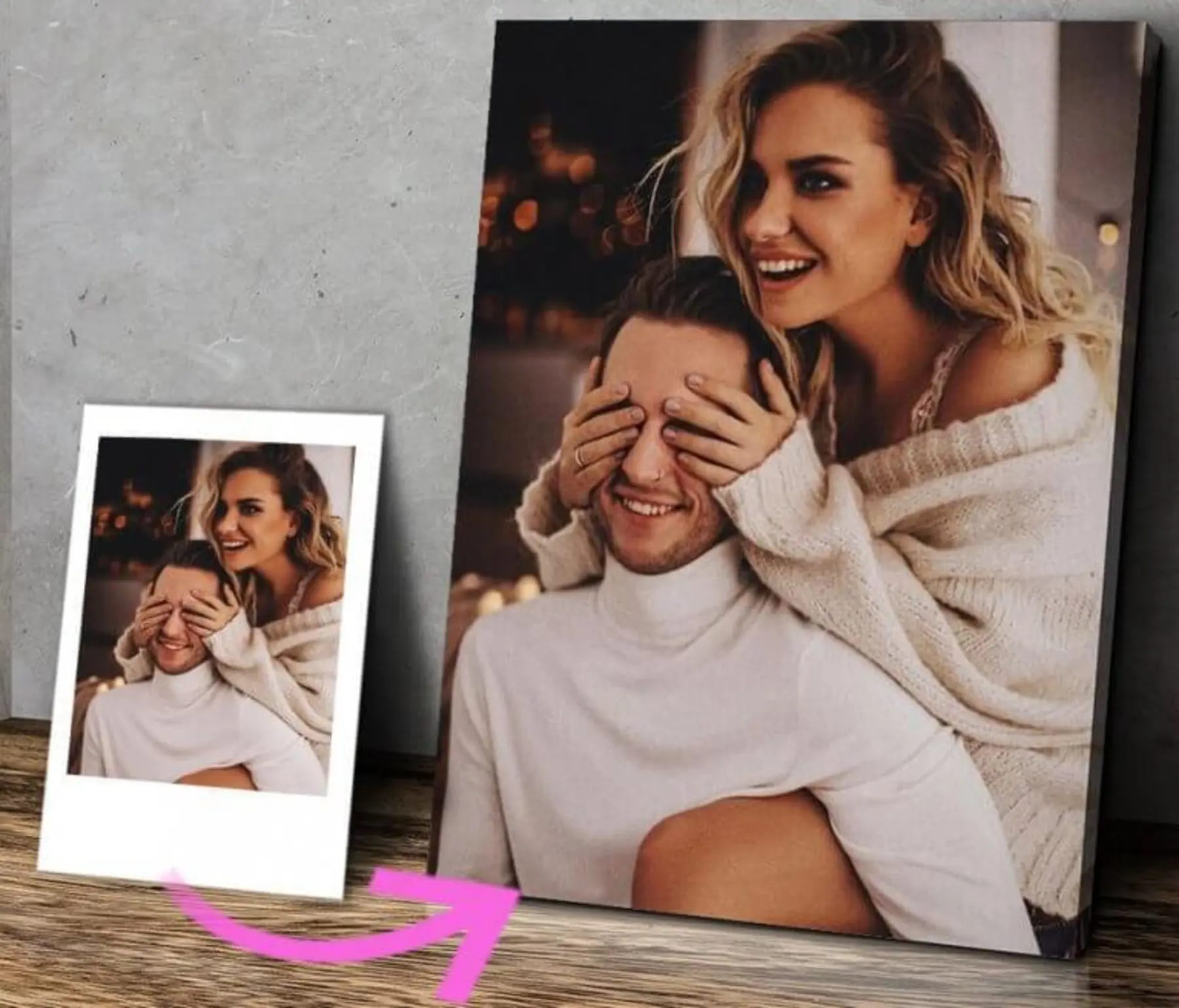  Schilderijen Glimlach, flitsfotografie en gebaar s15727