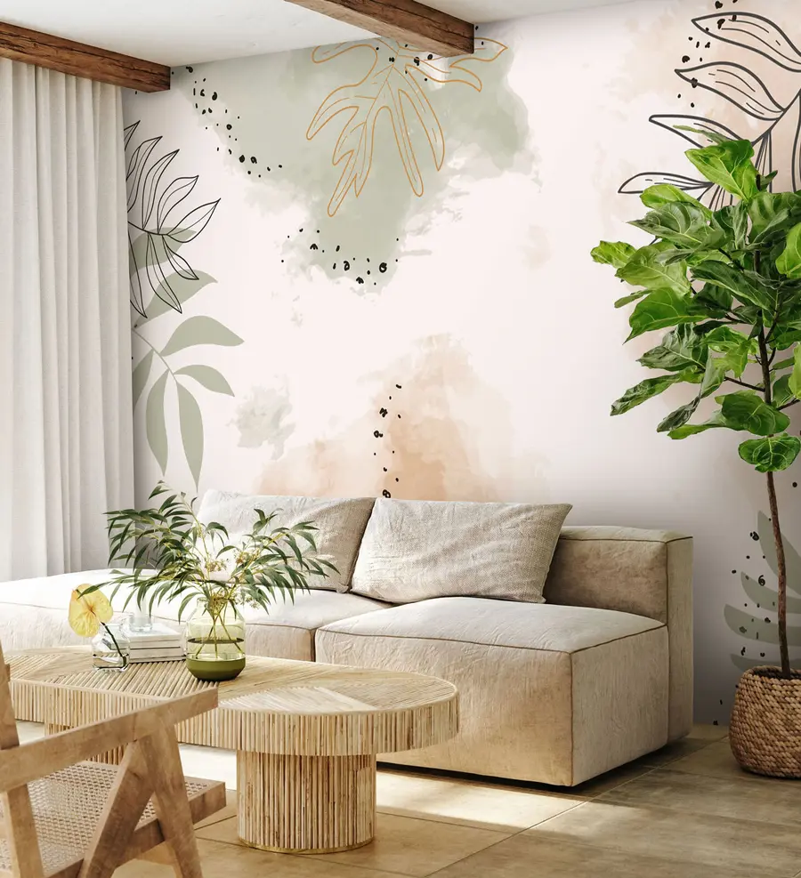 Papier peint photo Feuilles - formes de la nature u73684