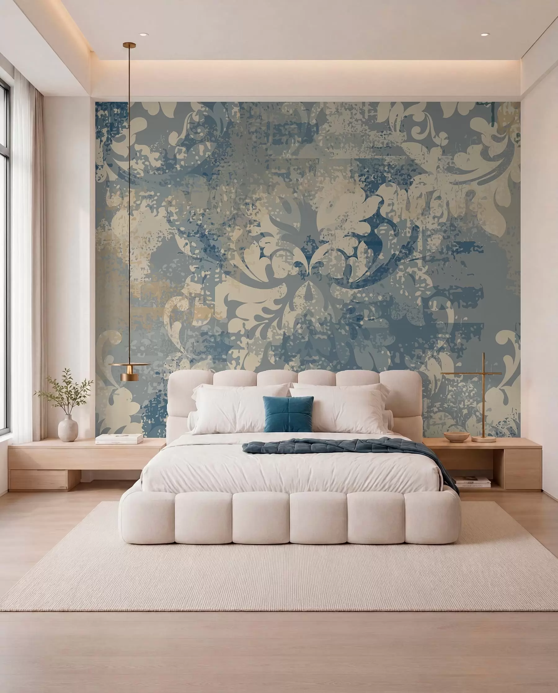 Papier peint photo Fresque baroque sur un mur grunge u93581