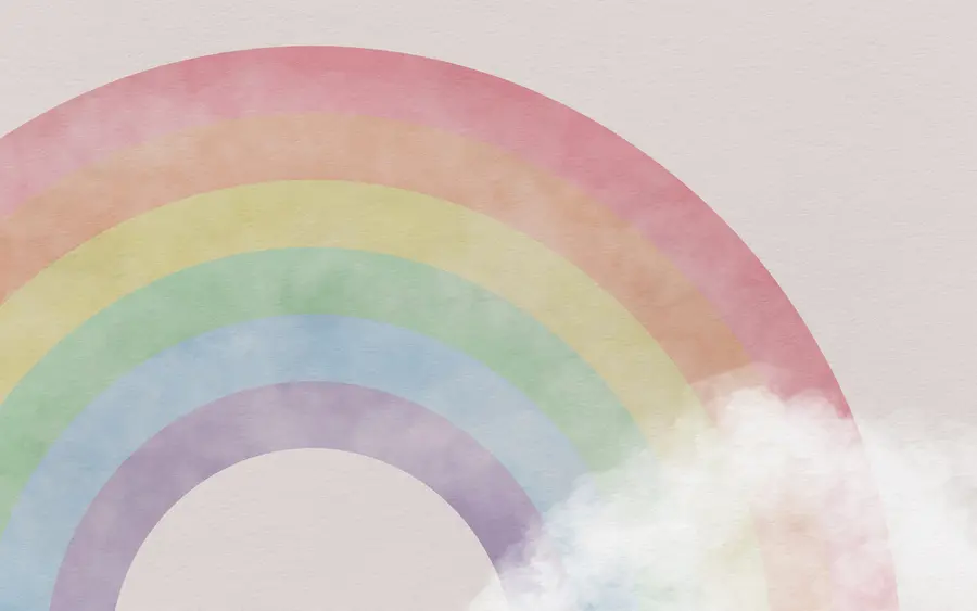 Fotobehang Wolk en regenboog op de achtergrond u93619