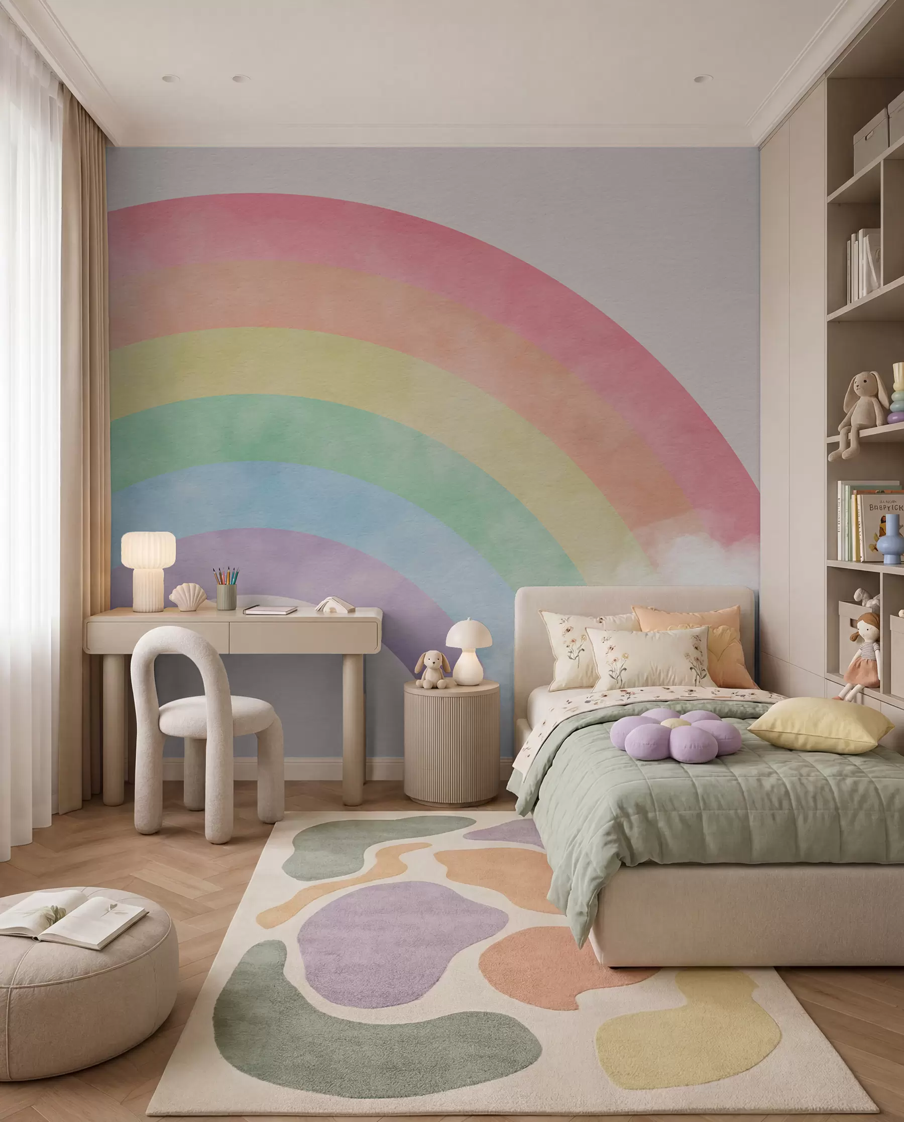 Papier peint photo Arc pastel dans les nuages u93619