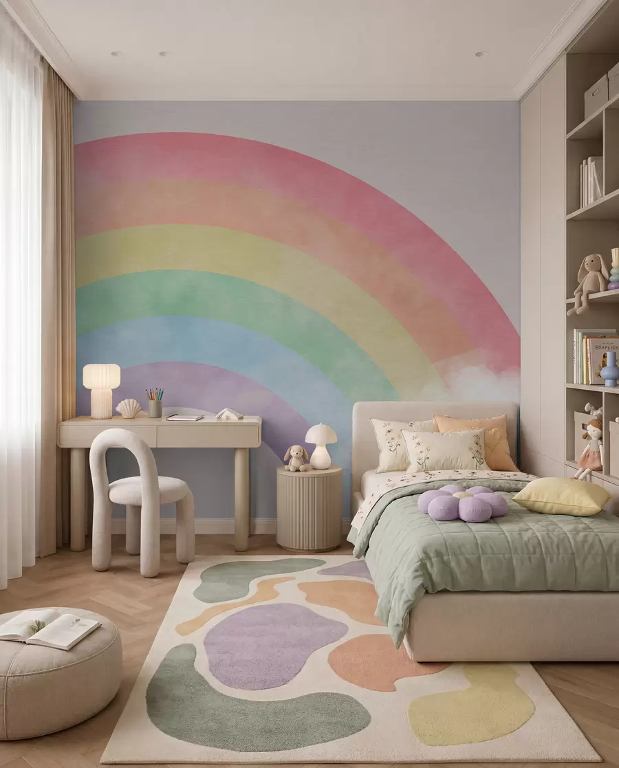 Papier peint photo Arc pastel dans les nuages u93619
