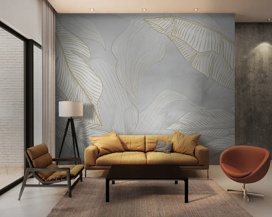 Papier peint photo Feuille, brindille et art u93319