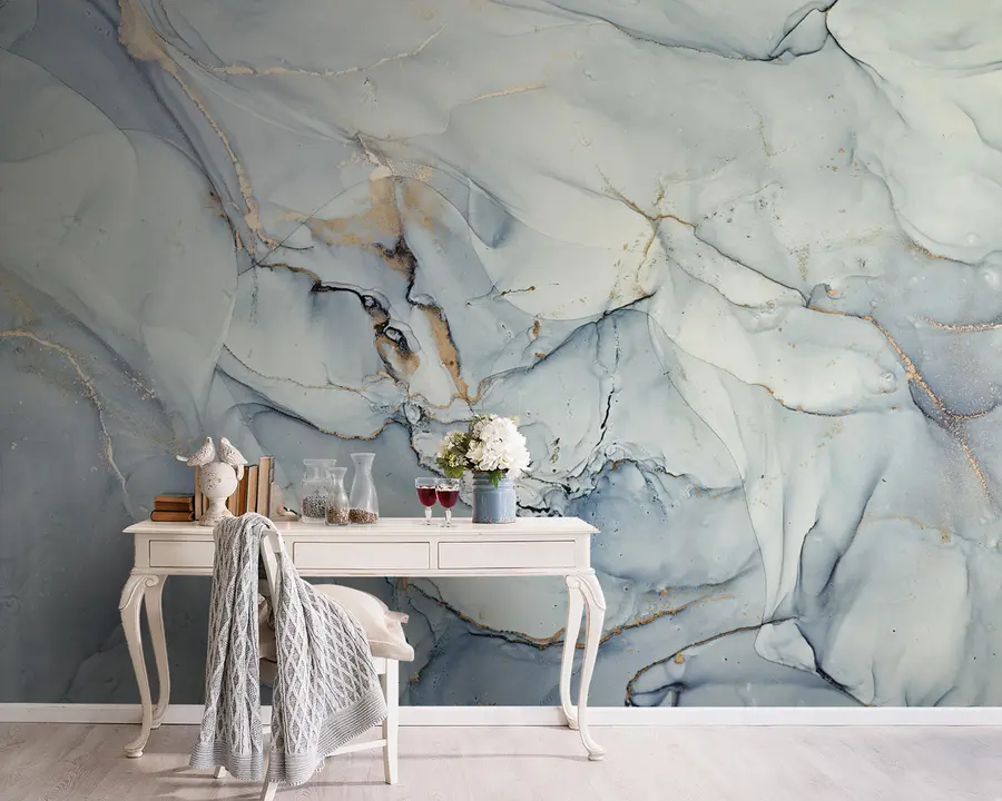 Fotobehang IJskap, sneeuw en smelten u93432