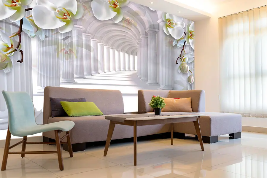 Fotobehang Orchideeën in de tunnel u93683