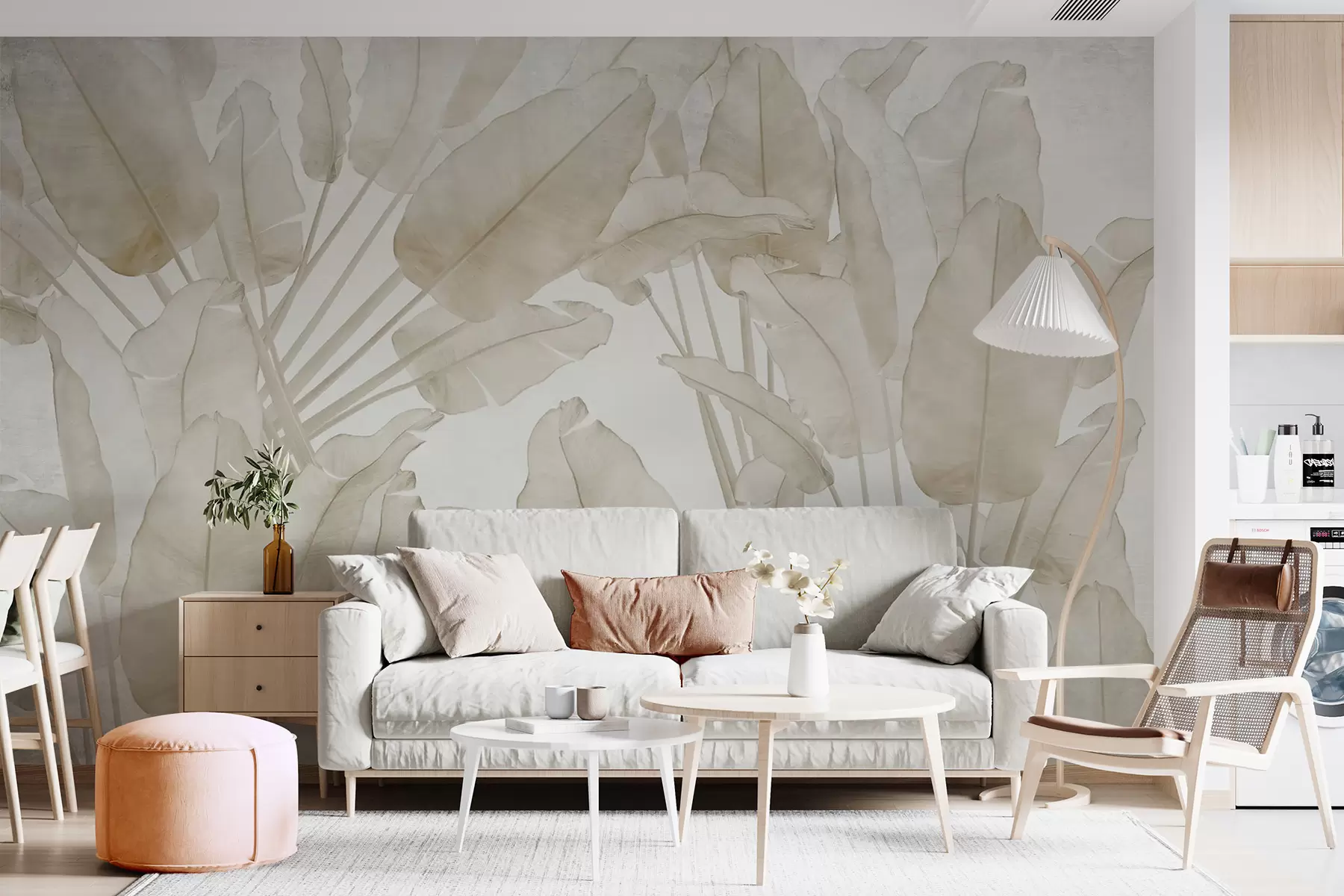 Fotobehang De trend van bananenbladeren u73963
