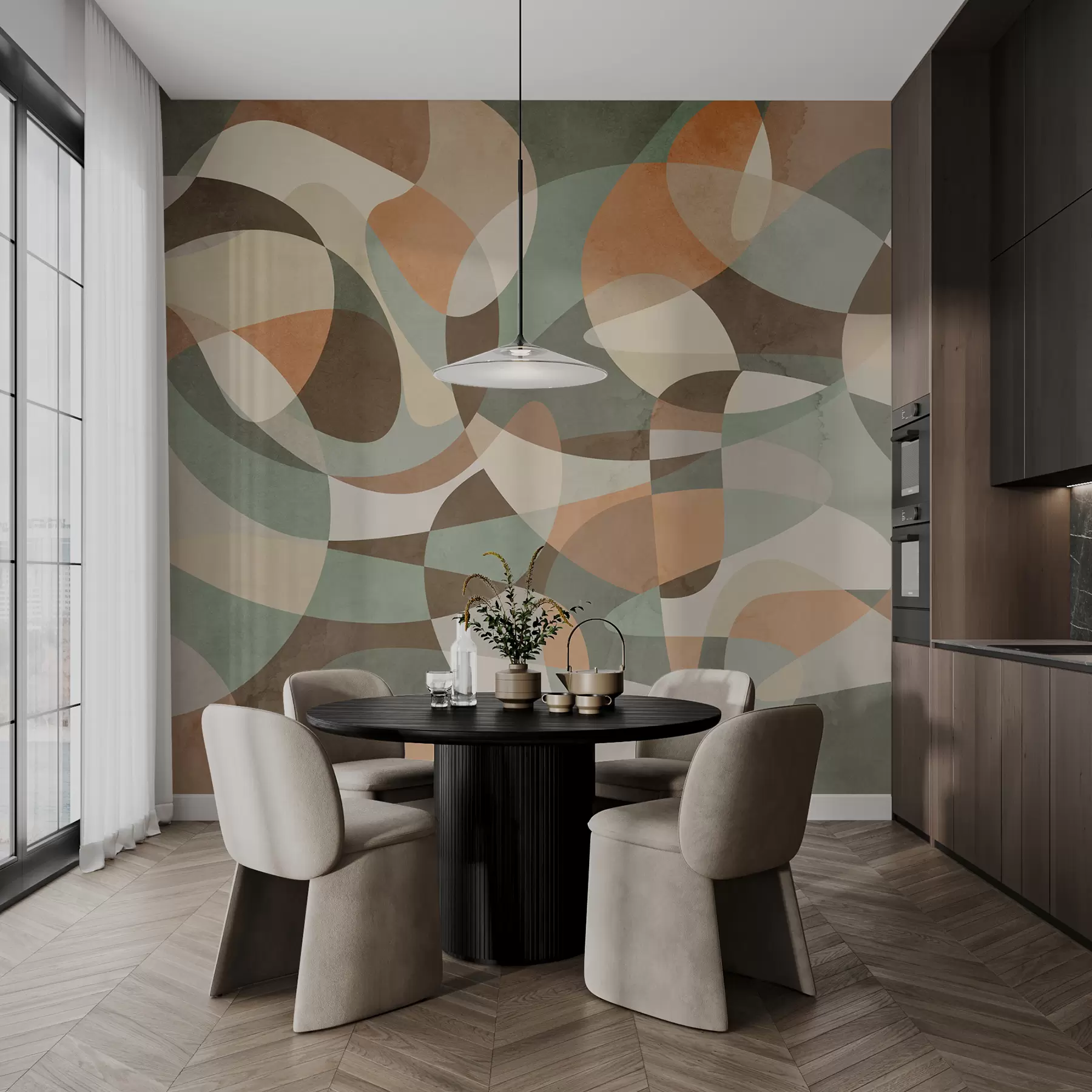 Fotobehang Geometrische retro trend u73971