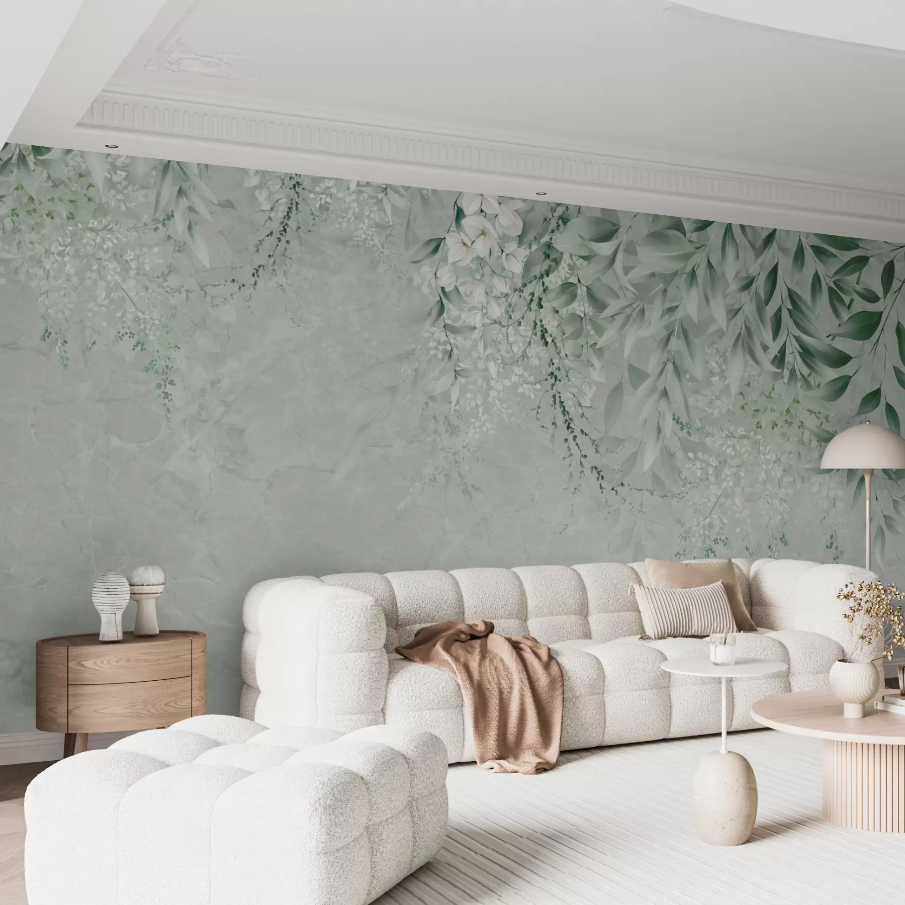 Fotobehang Botanische bloemen op marmer u73982