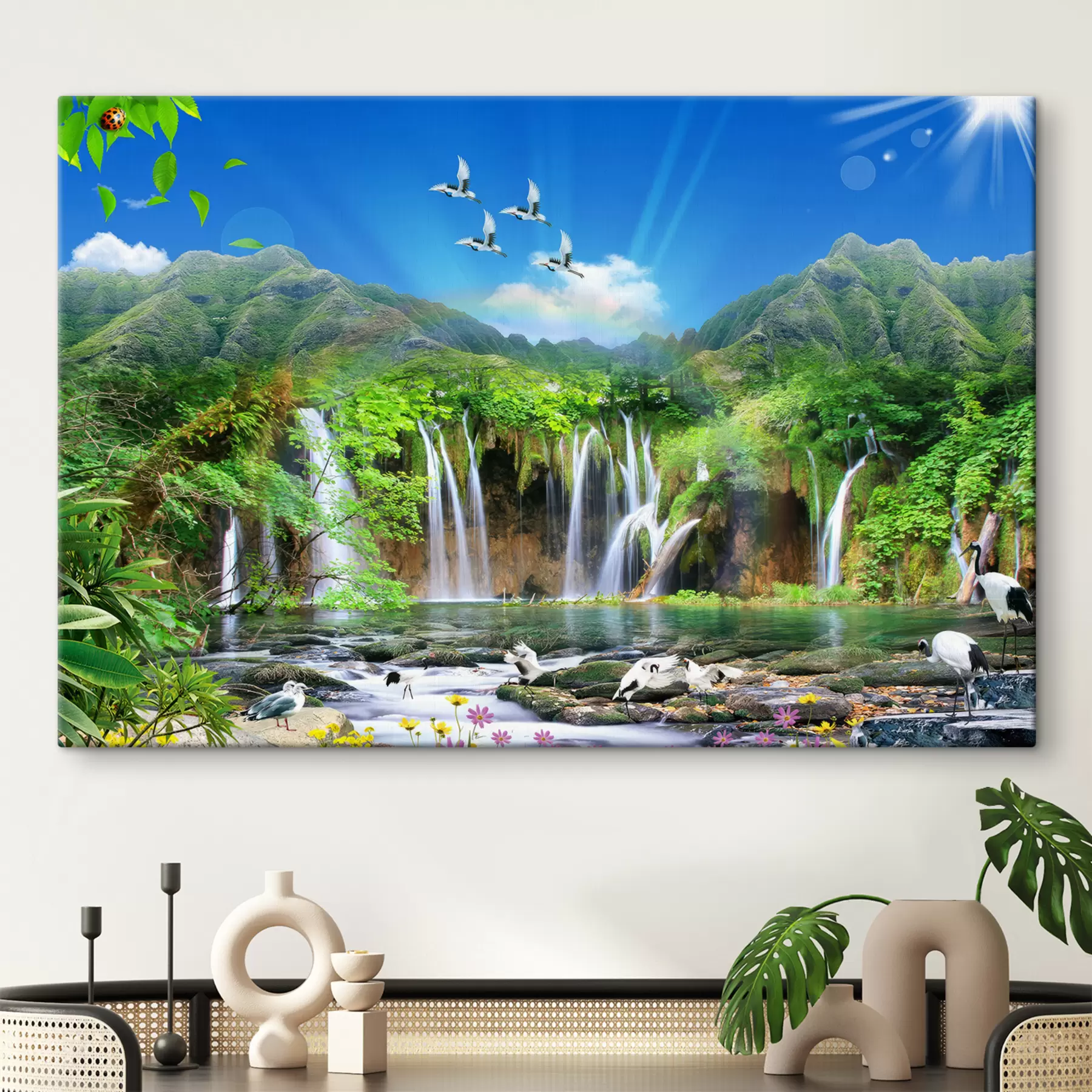 Fotobehang Water, lucht en wolken s03428