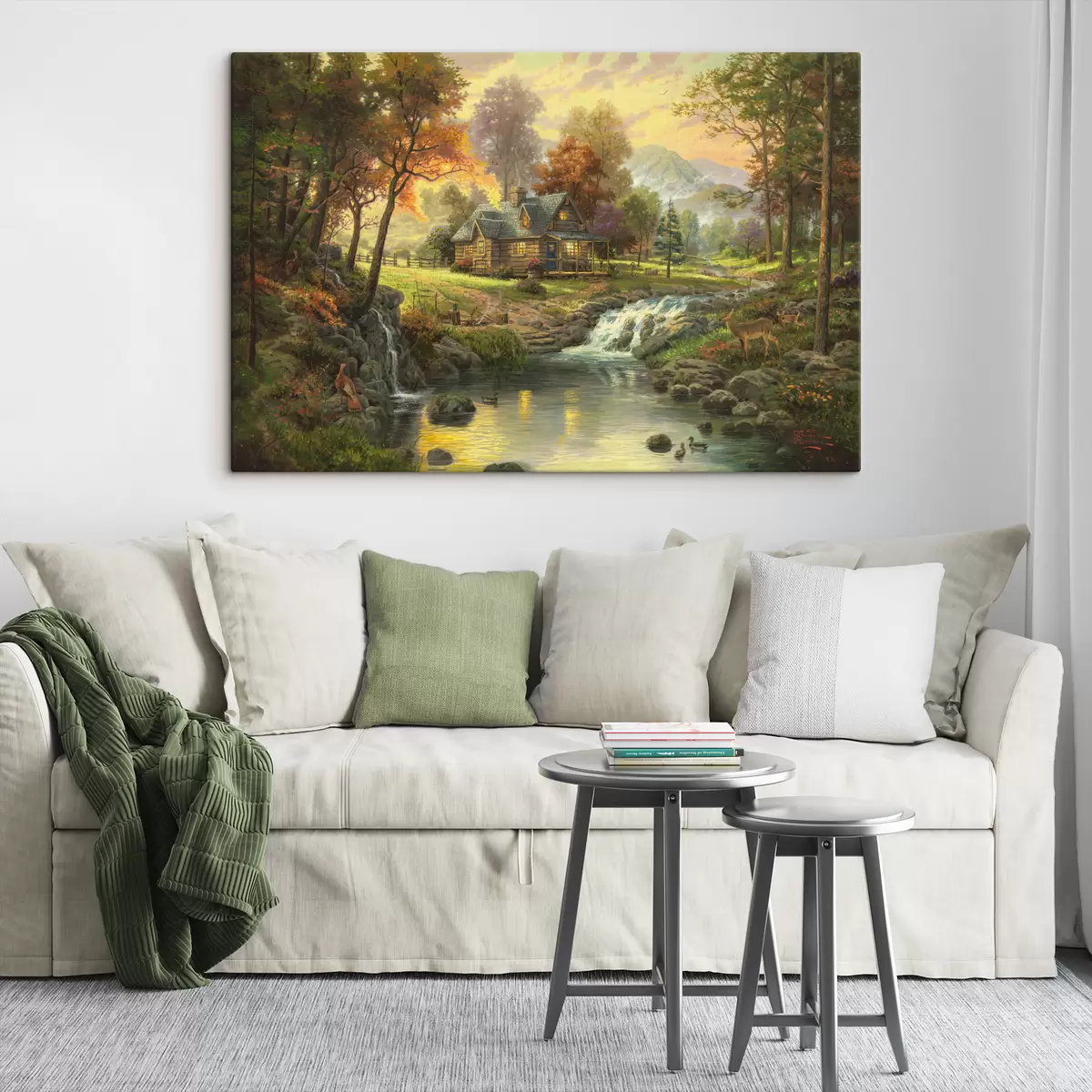  Peintures Eau, plantes et paysage naturel s15161