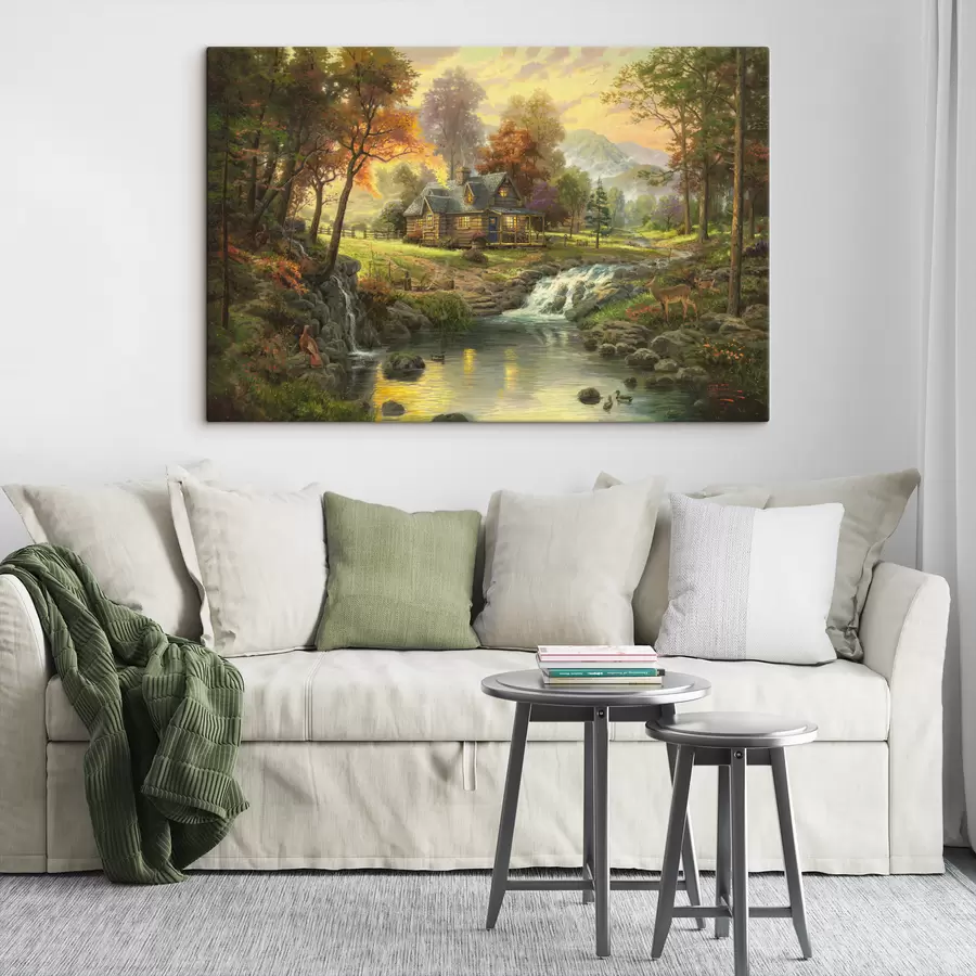  Peintures Eau, plantes et paysage naturel s15161