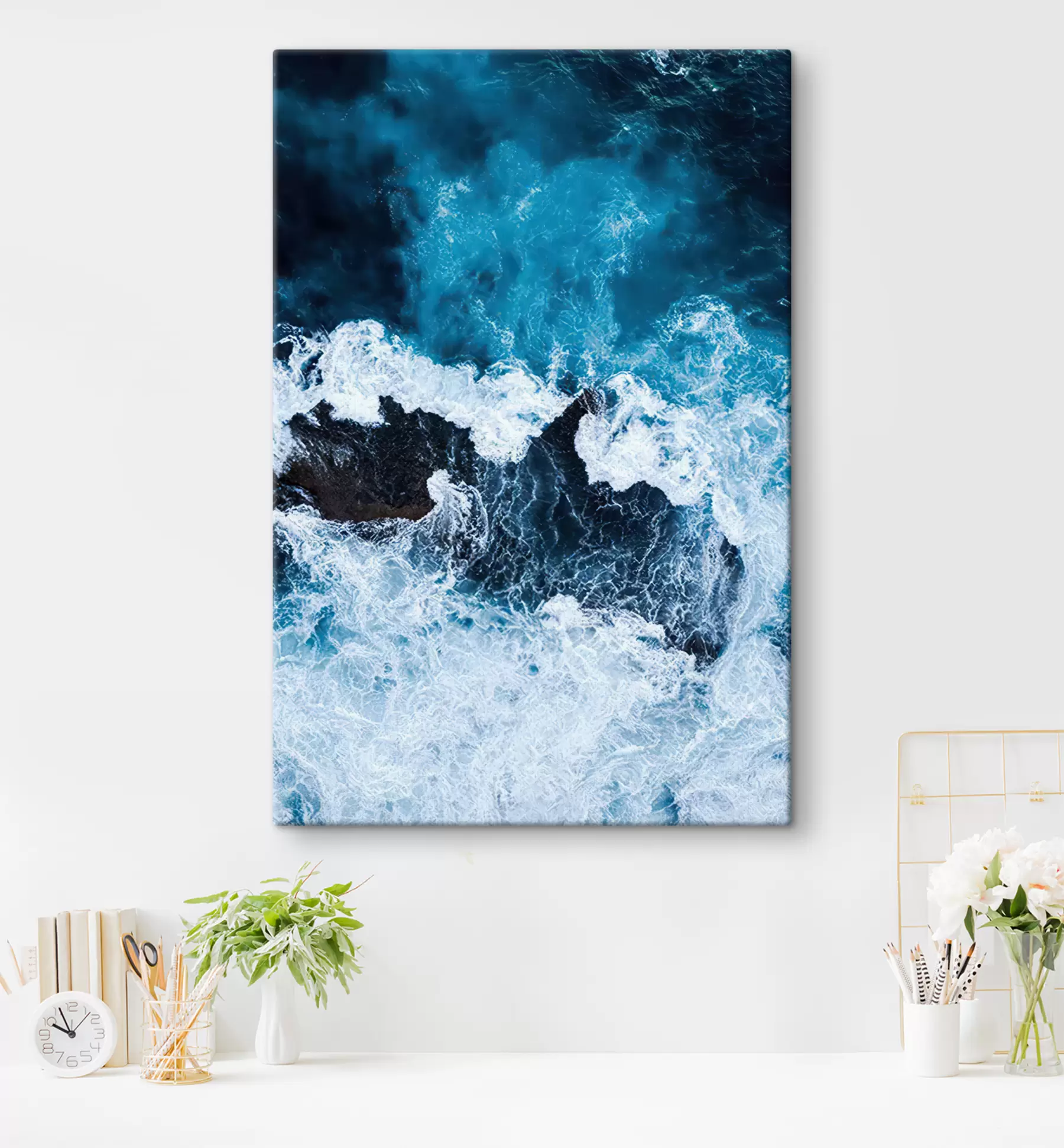 Fotobehang Water, azuur en rechthoek s21429