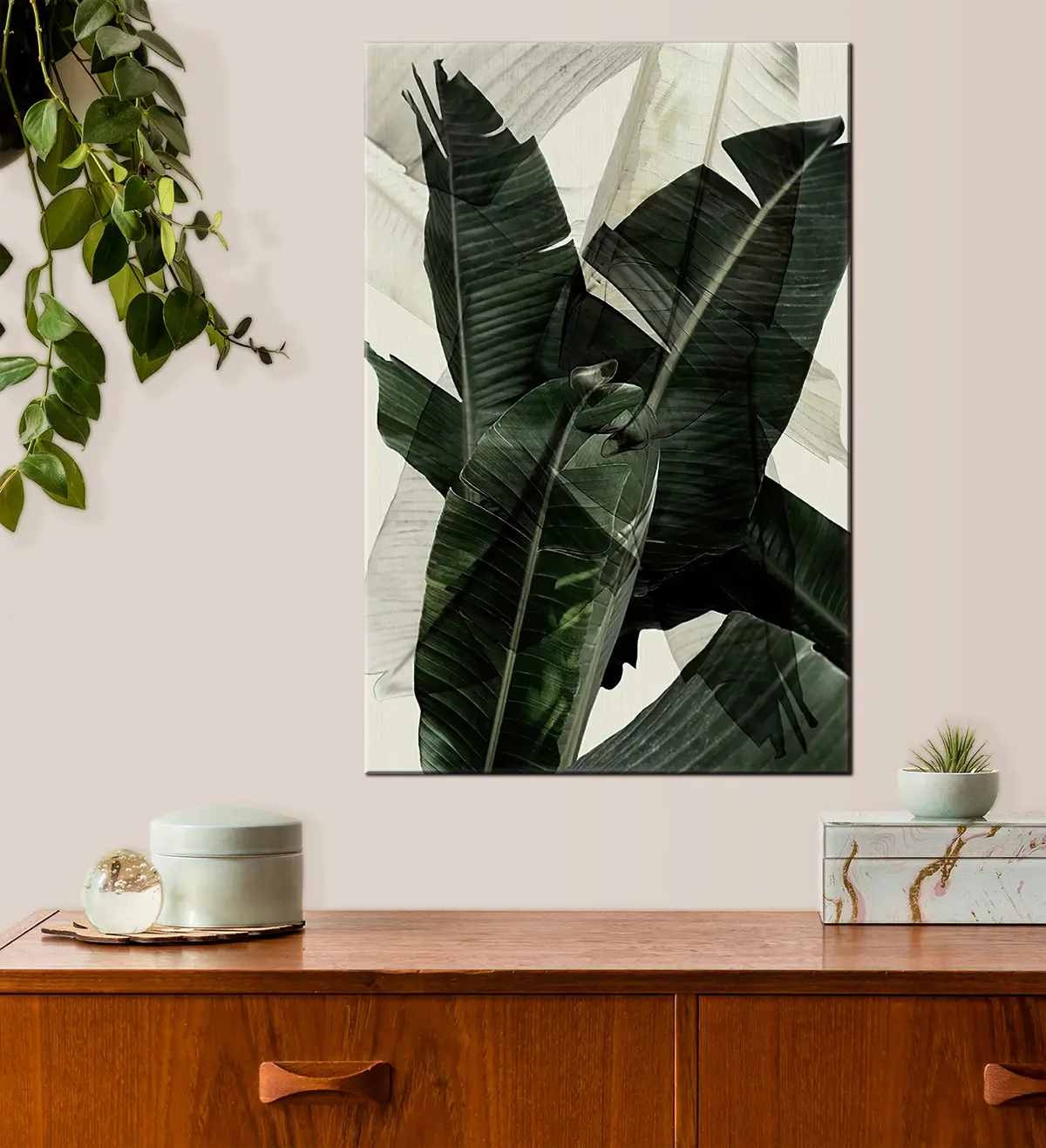  Schilderijen Plant, terrestrische plant en bananenblad s21747