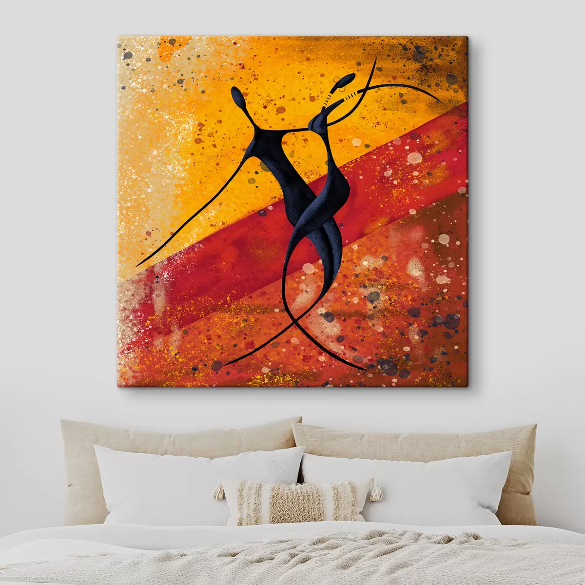  Peintures Danse de silhouettes, style africain s28768