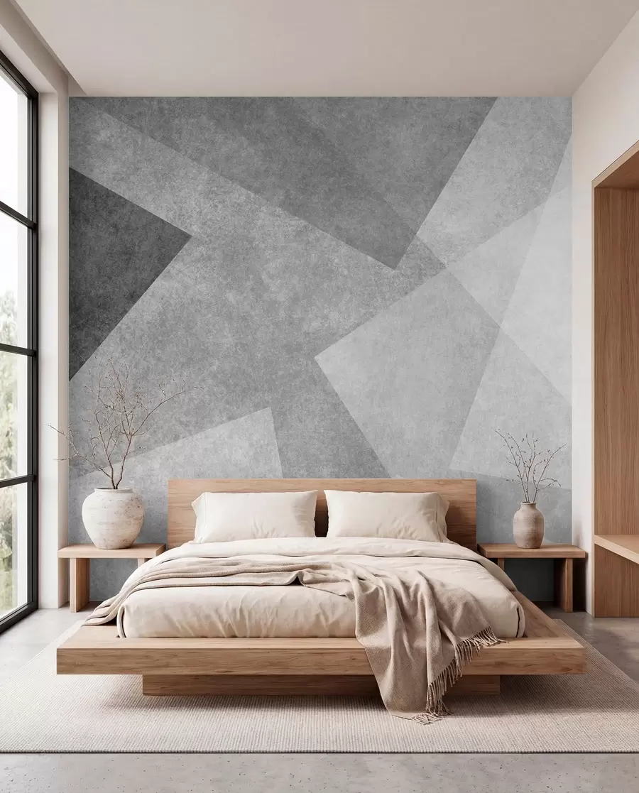 Fotobehang Geometrische abstractie van grijs u74057