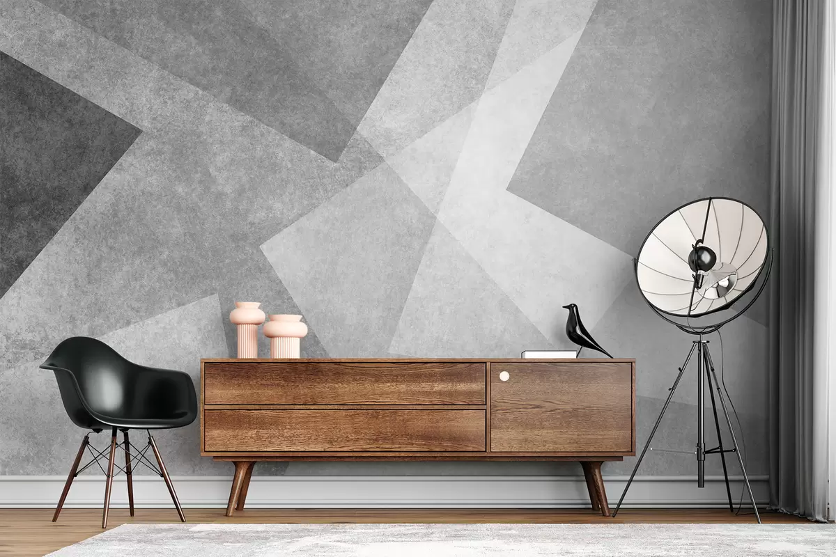 Papier peint photo Abstraction géométrique du gris u74057