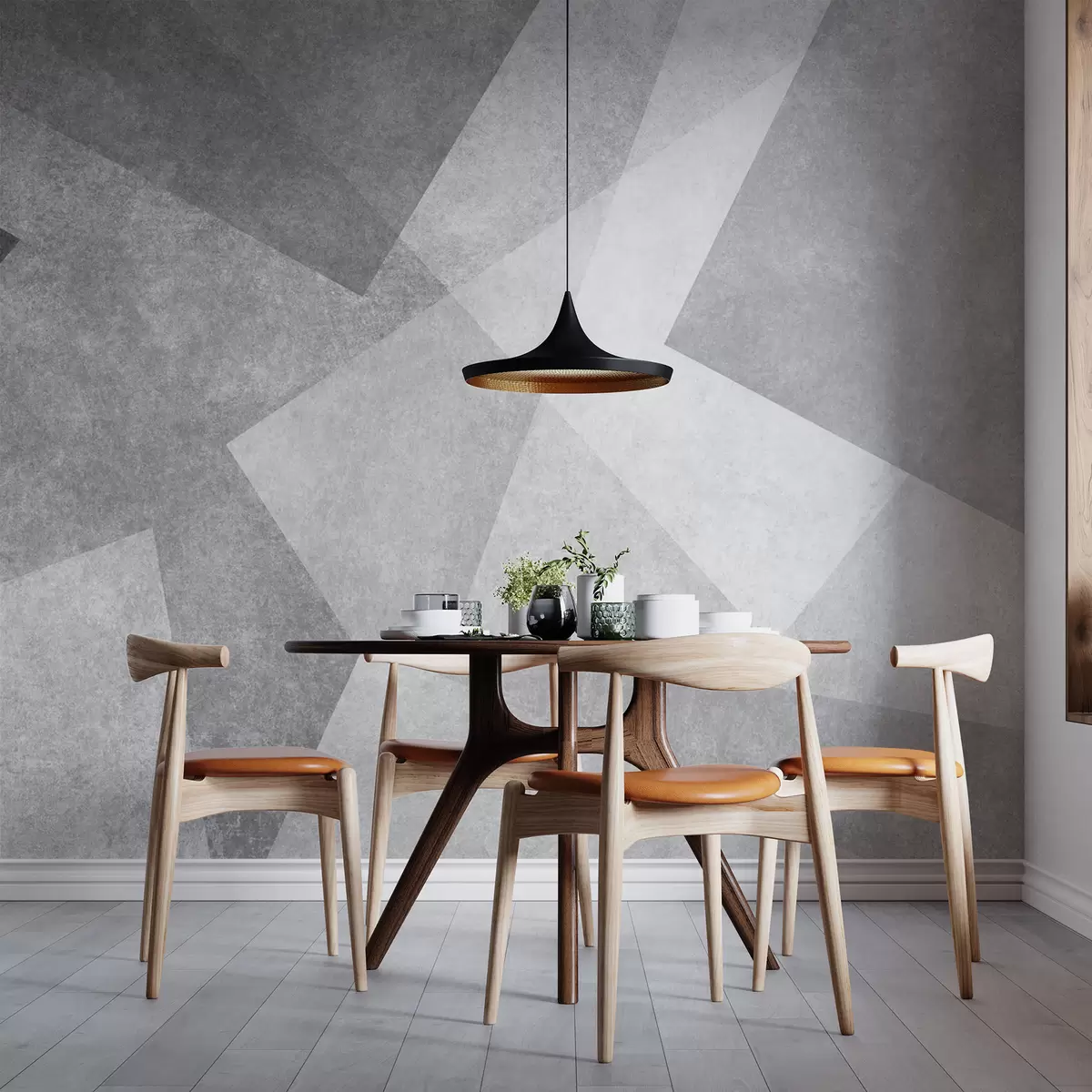 Fotobehang Geometrische abstractie van grijs u74057
