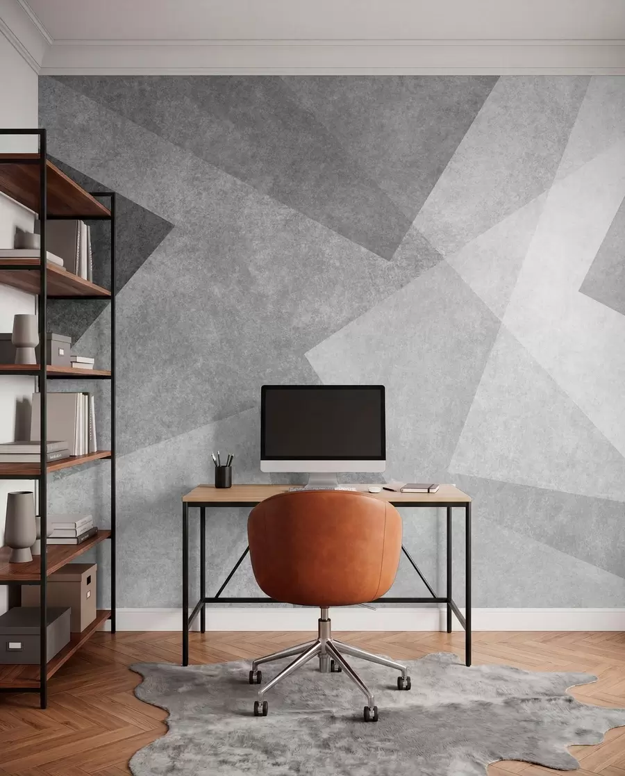 Fotobehang Geometrische abstractie van grijs u74057
