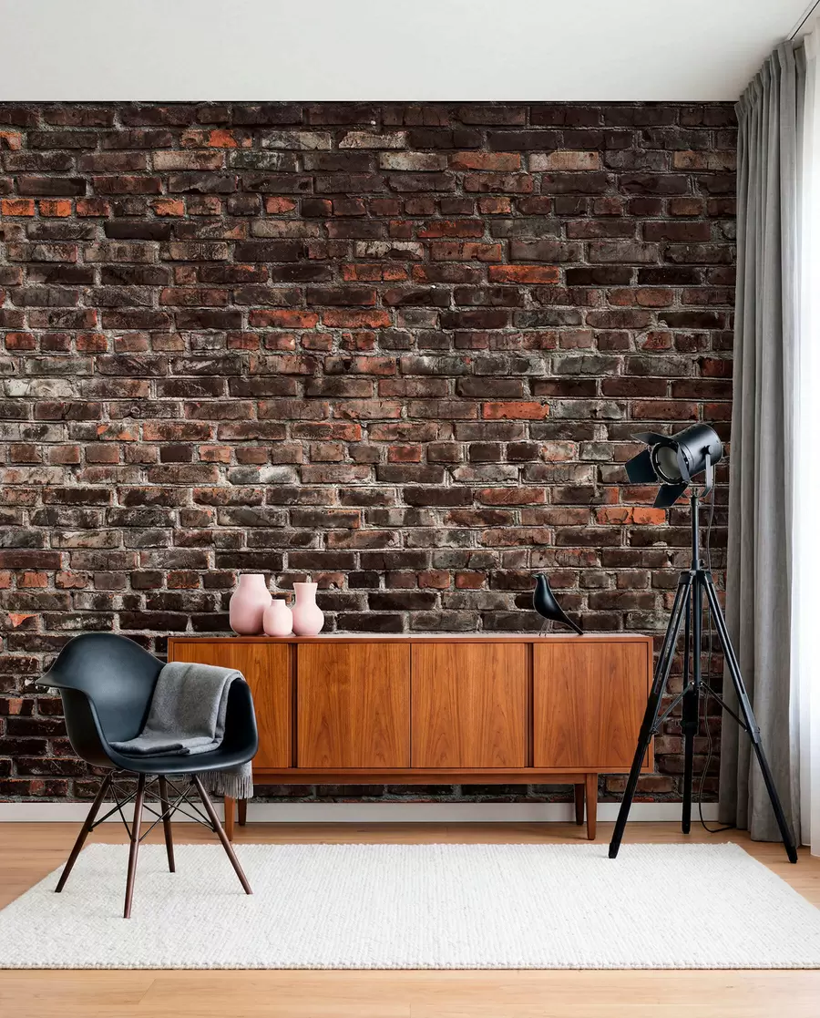 Fotobehang Baksteen zwart u74267