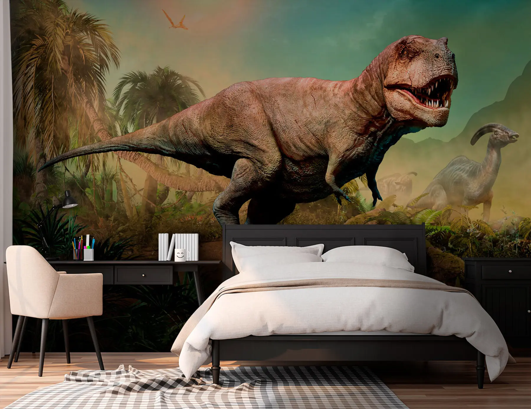 Fotobehang Tyrannosaurus Rex 3D u74350