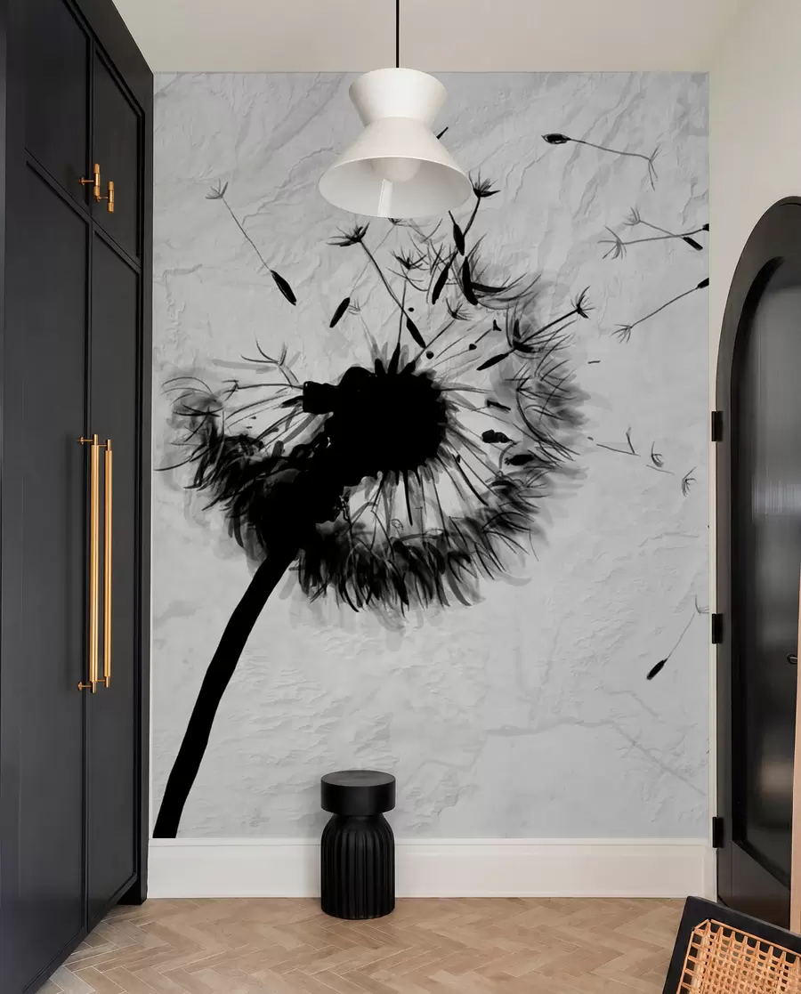 Fotobehang Bloem, plant en wimper u06731