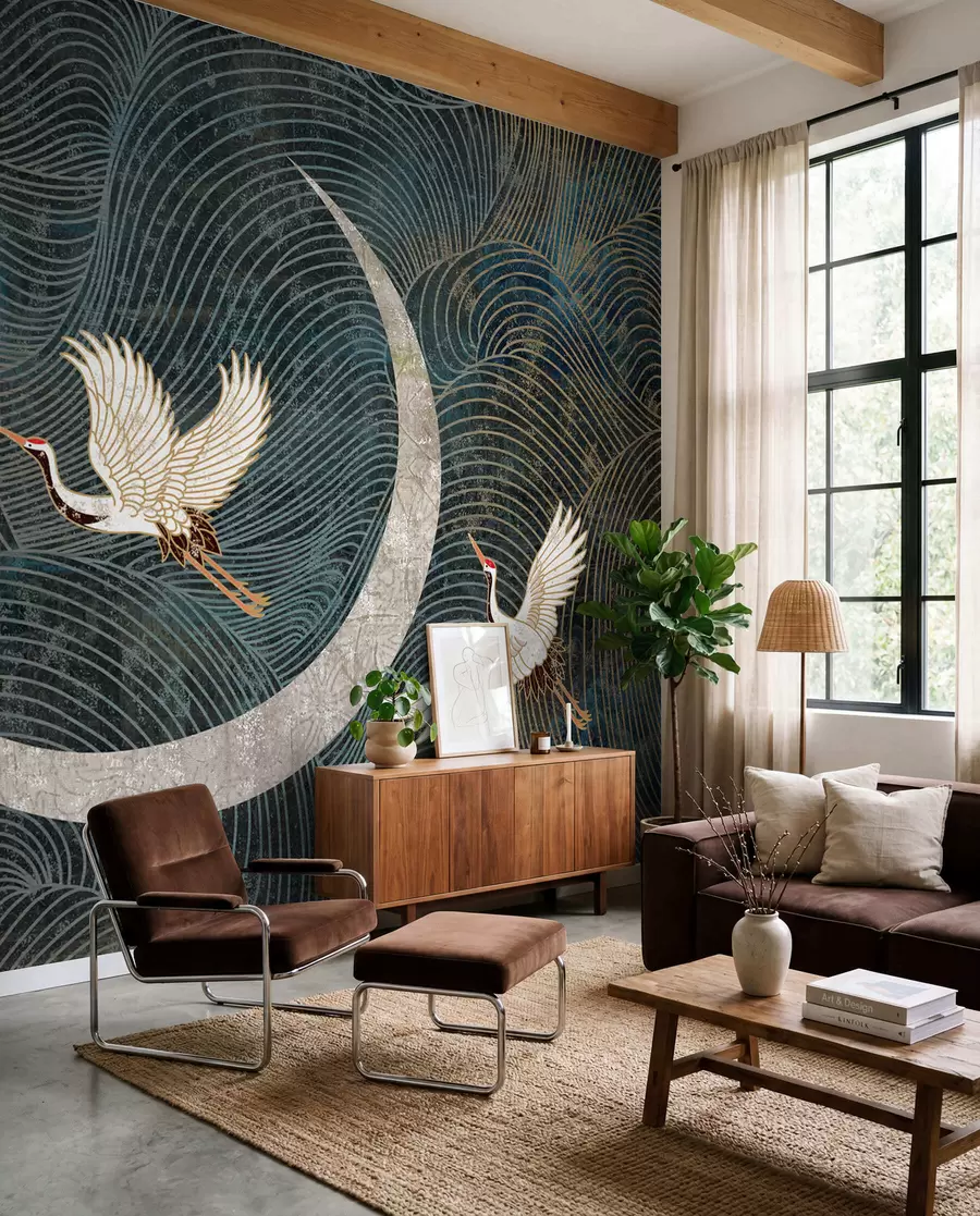 Fotobehang Vogel, natuur en groen u59573