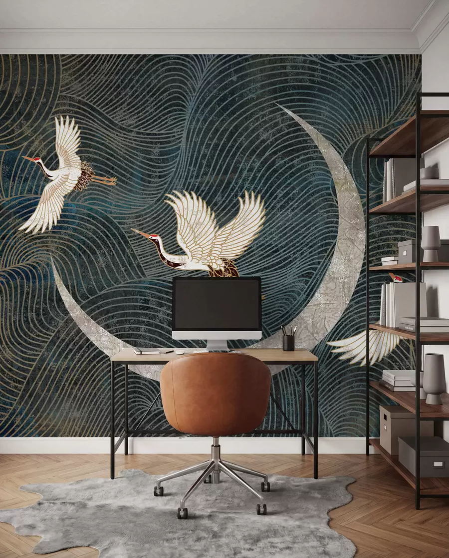 Fotobehang Vogel, natuur en groen u59573
