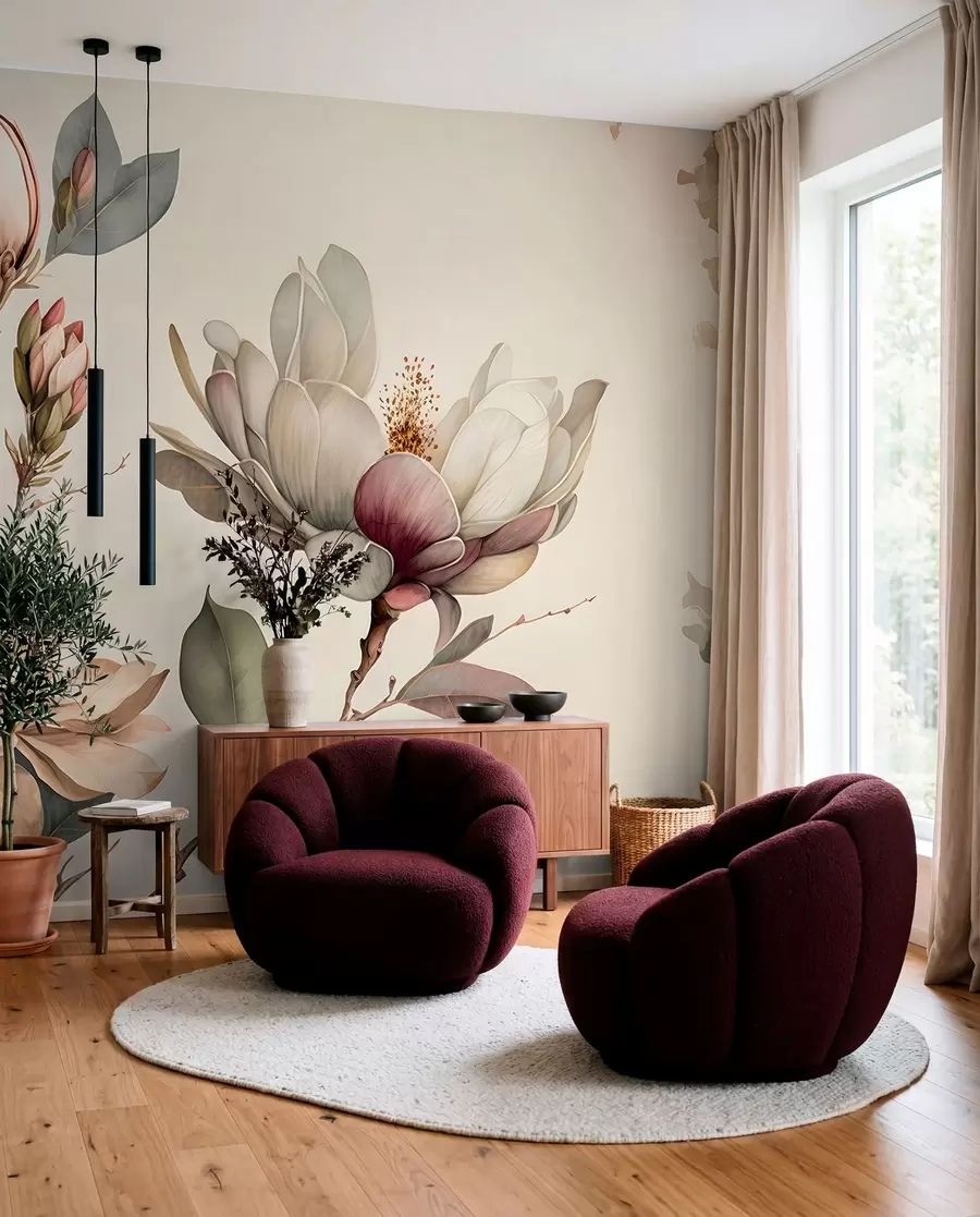Fotobehang Magnolia -illustratie u93020