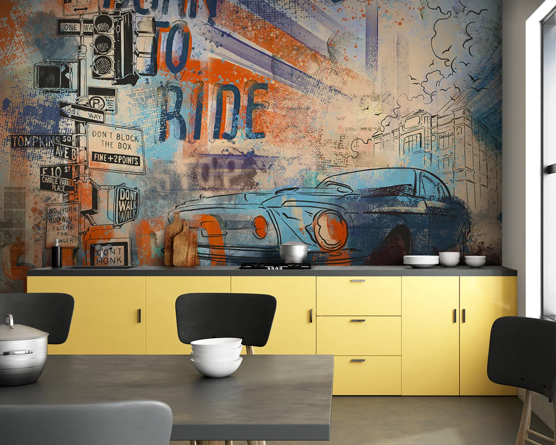 Fotobehang Retro auto u93889