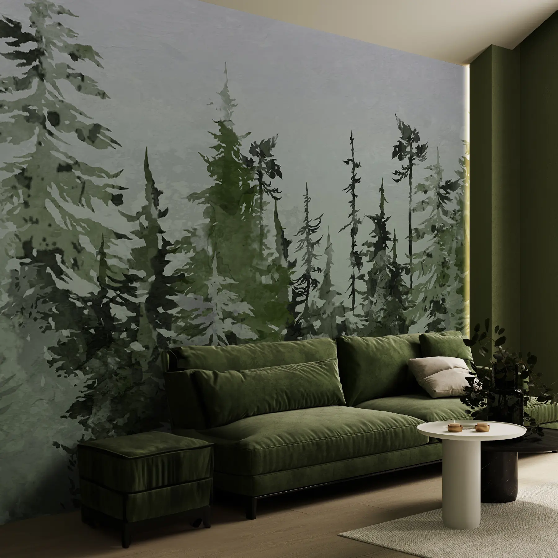 Fotobehang At artistieke tekening waterverf u75173