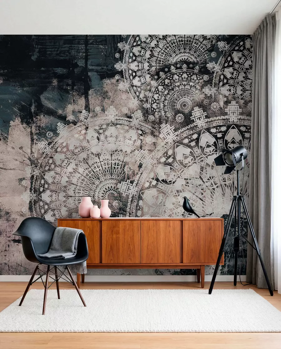Papier peint photo Mandala patiné u93958