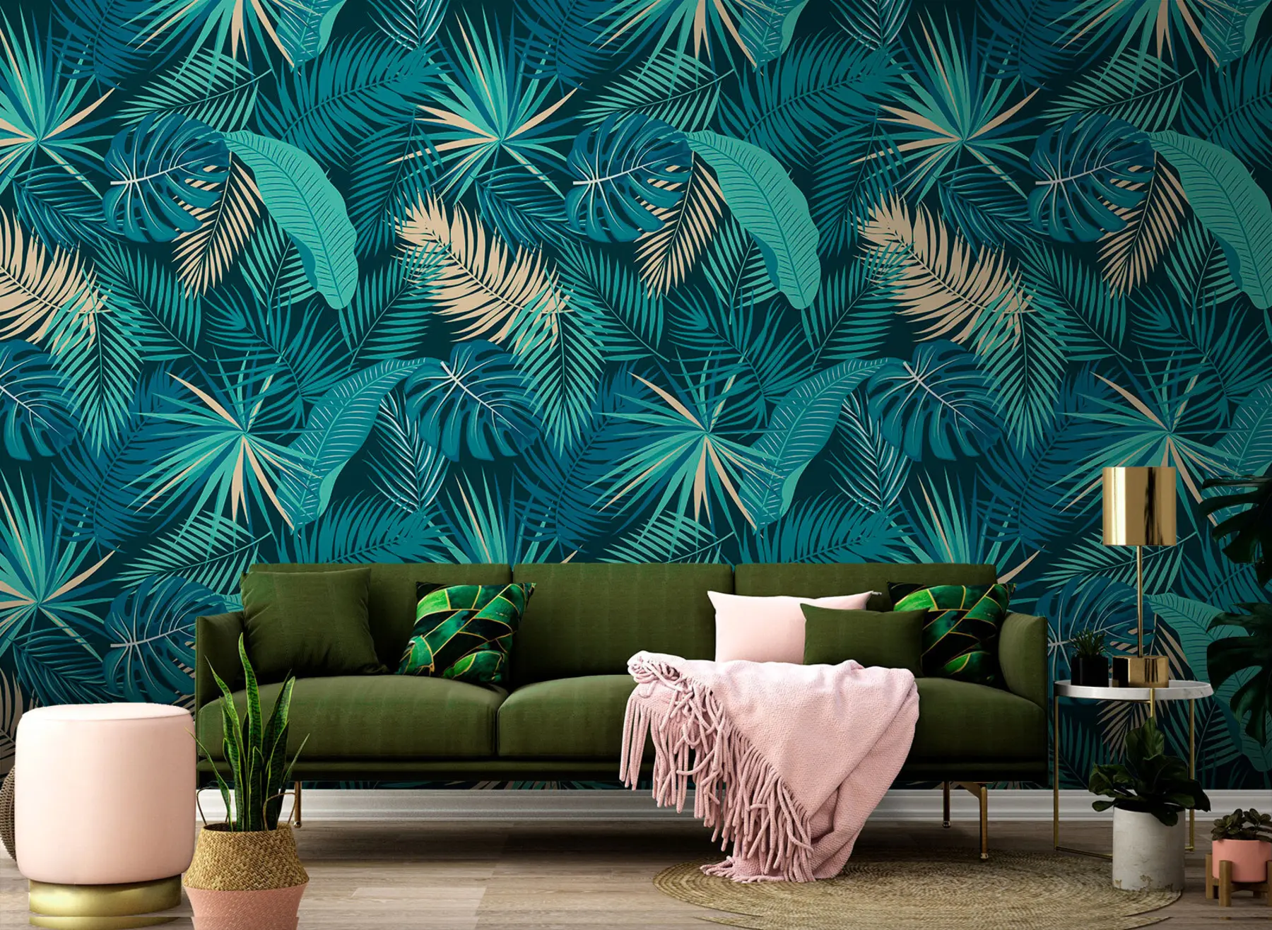 Fotobehang Palmbladeren van tropische jungle u74835