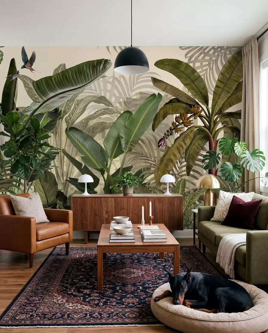 Papier peint photo Jungle tropicale et feuilles u74748