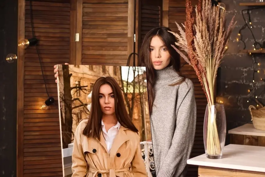  Peintures Mode, photographie au flash et pochette s31860