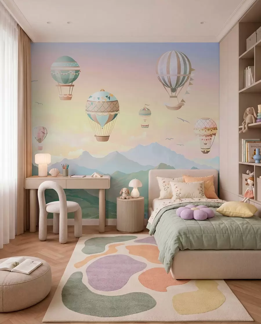Fotobehang Ballonnen boven de vallei u94137
