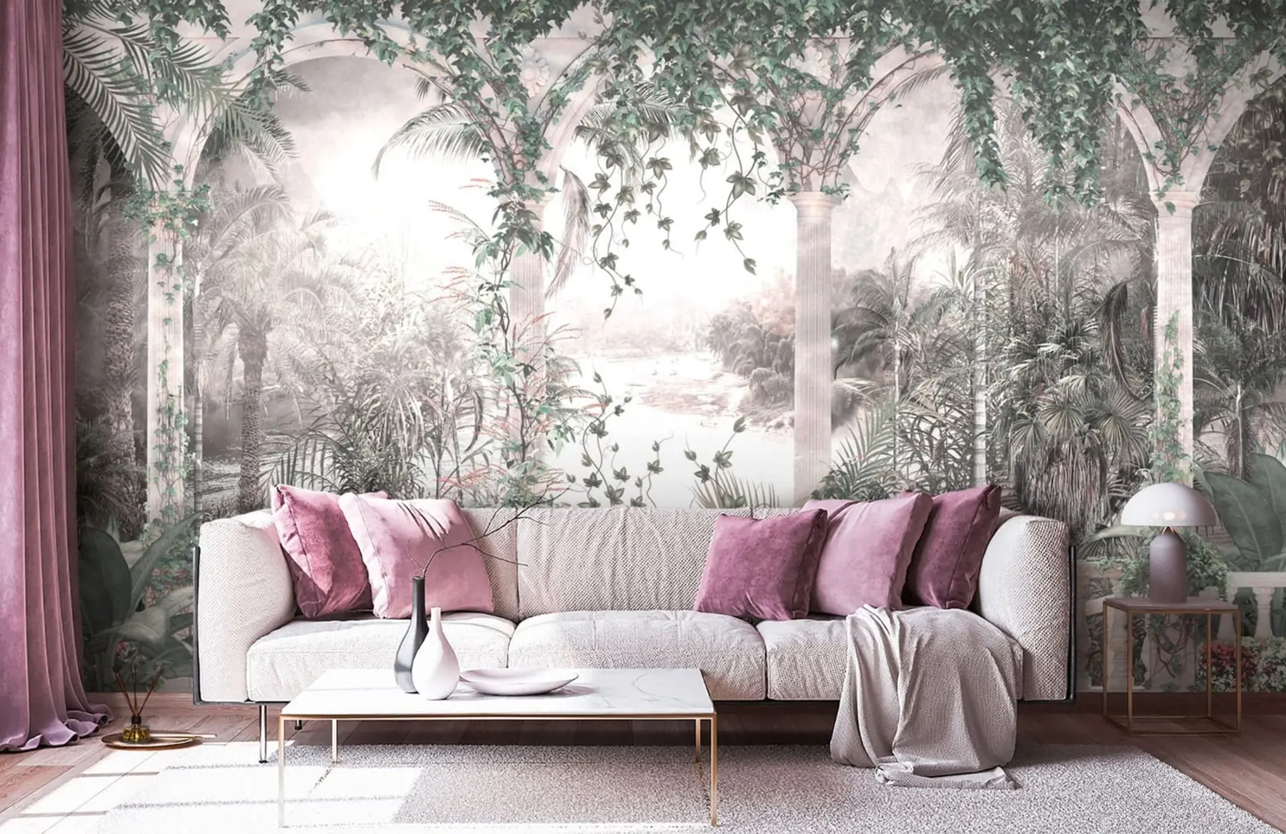 Papier peint photo Vieilles arches dans le jardin u94141