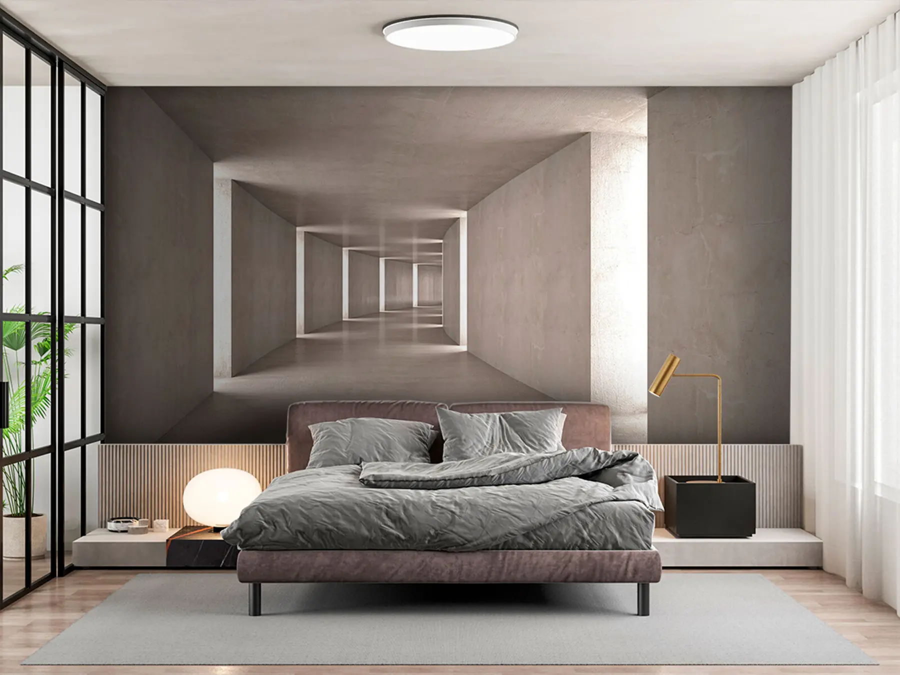 Fotobehang Abstracte tunnel u75401