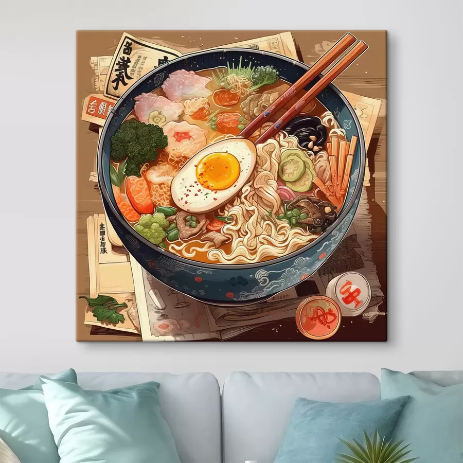  Peintures Ramen, plat oriental, udon, nourriture chinoise s32121