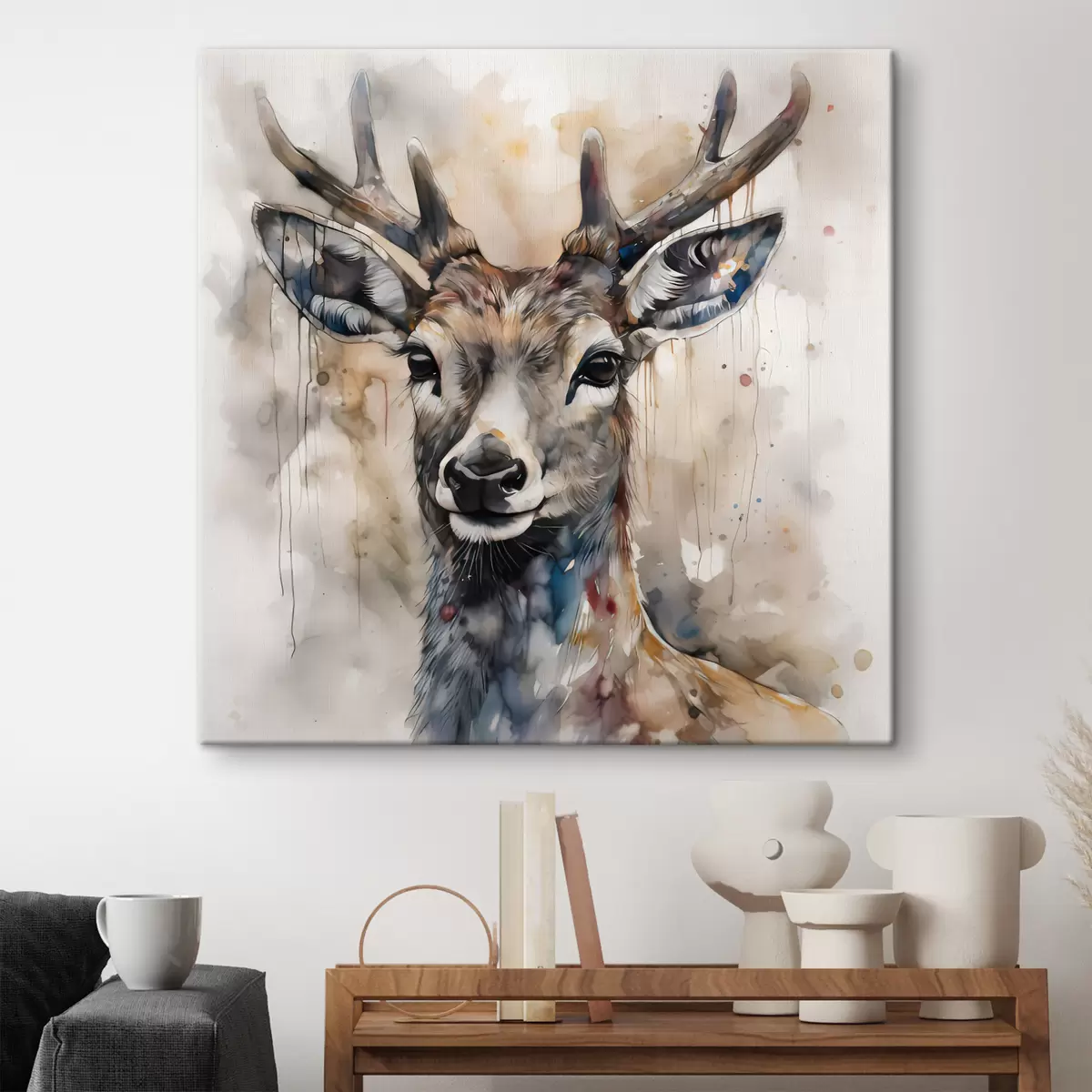  Peintures Cerf à l'aquarelle s32300