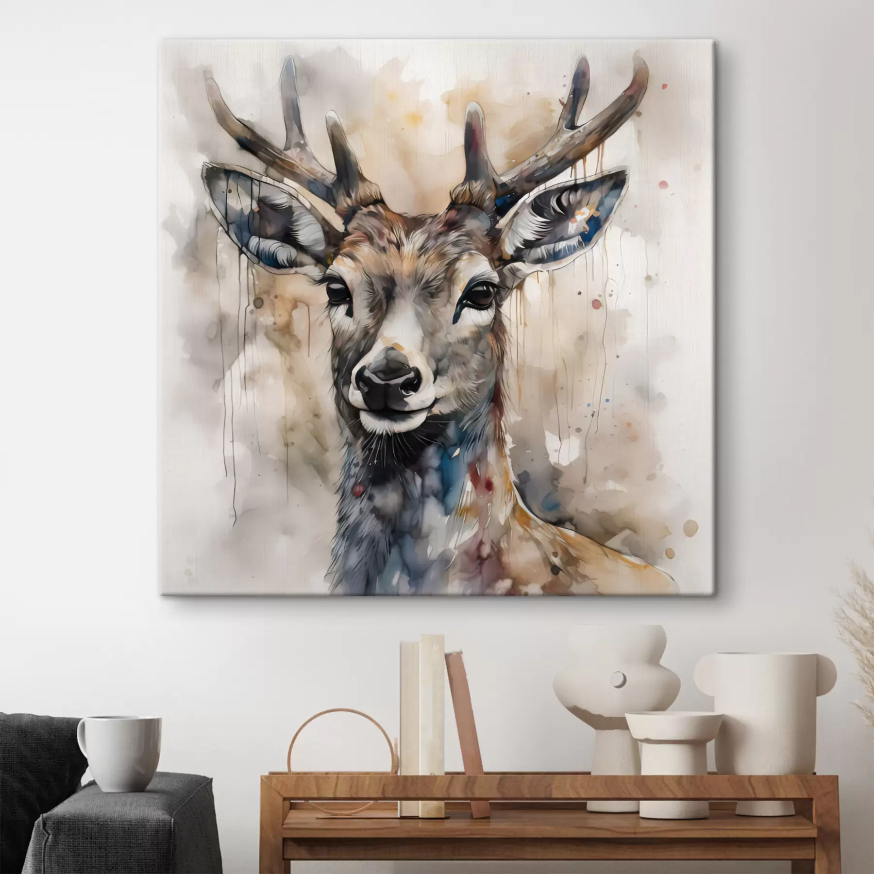  Peintures Cerf à l'aquarelle s32300