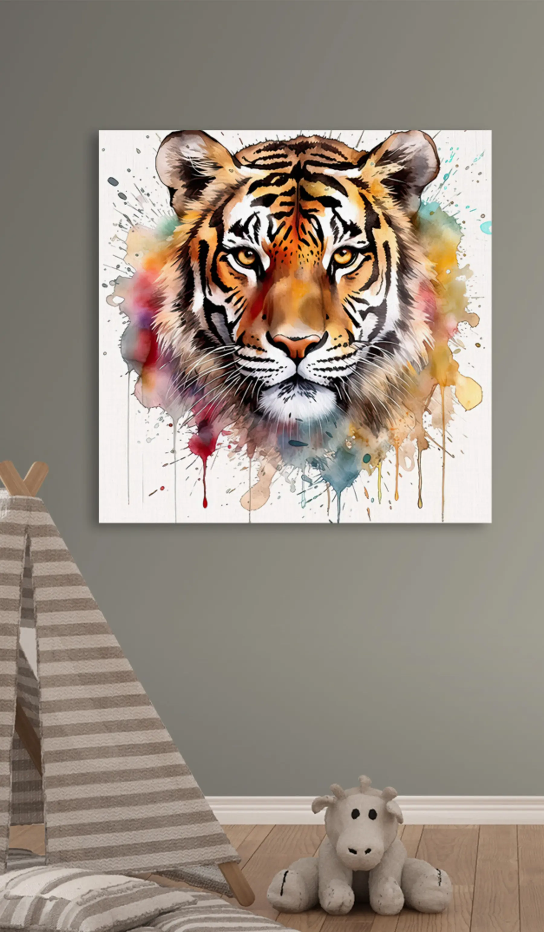  Peintures Tigre à l'aquarelle s32335