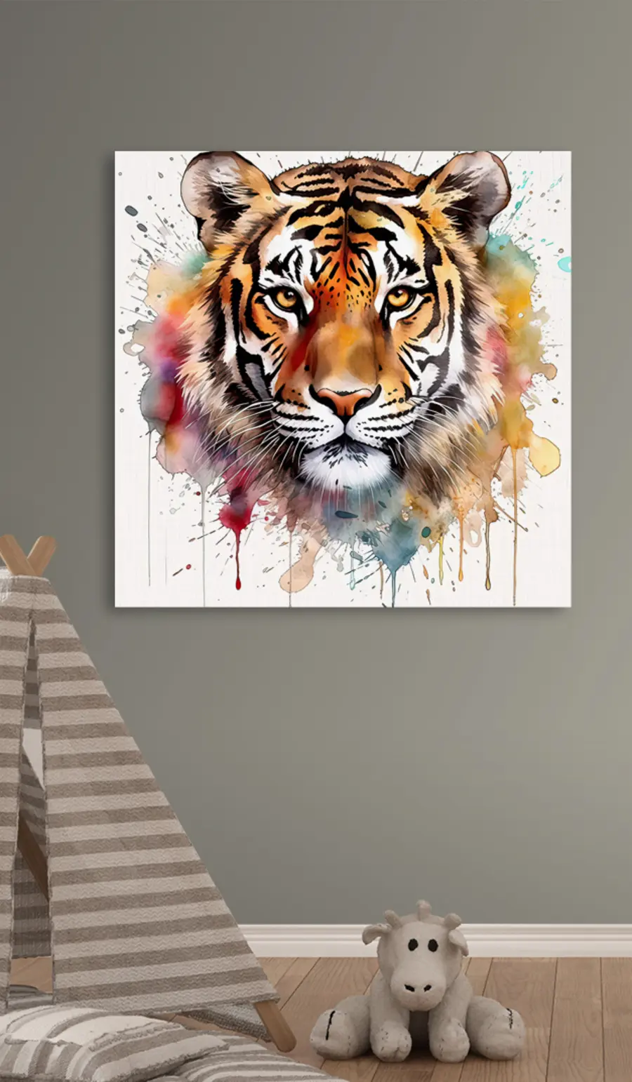  Peintures Tigre à l'aquarelle s32335