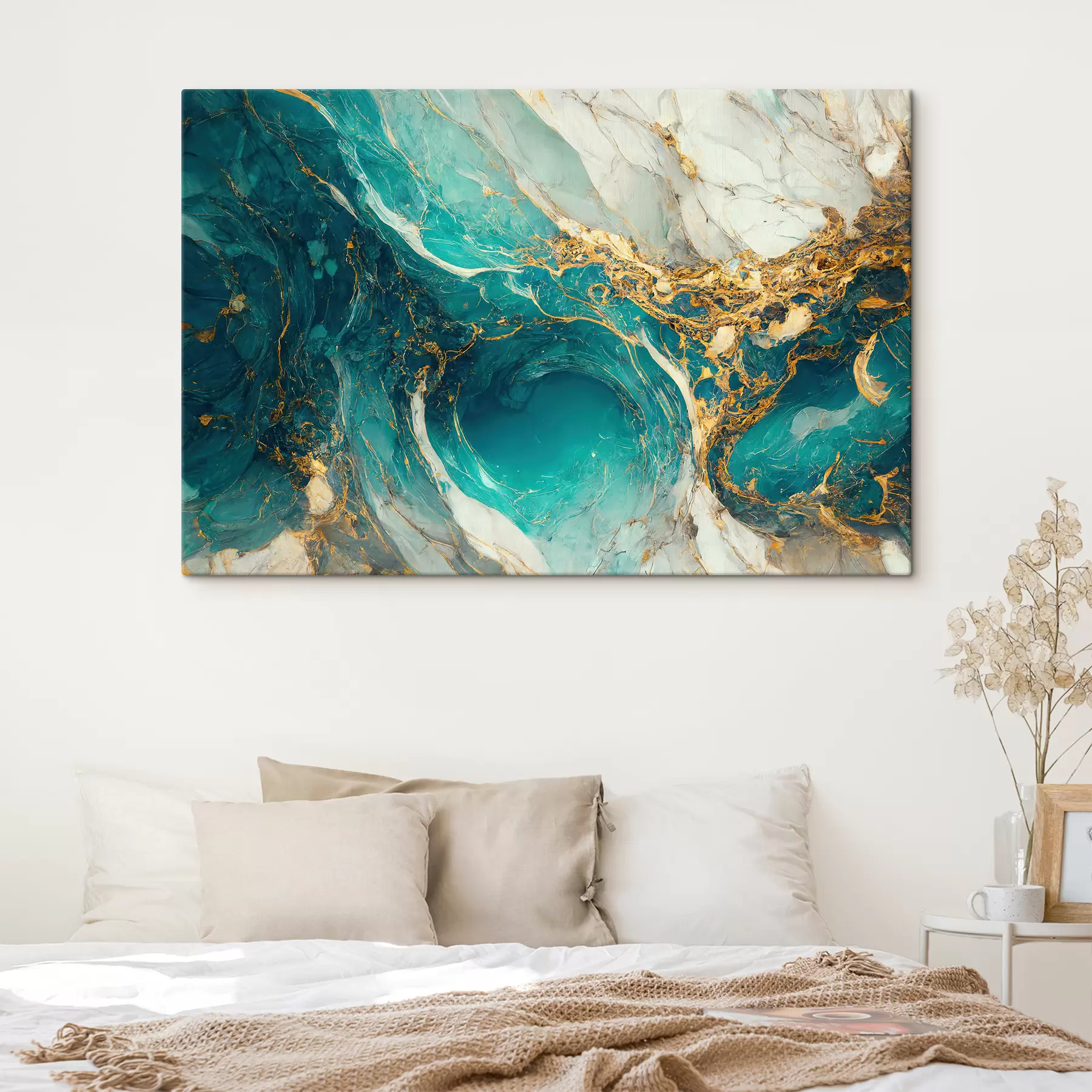 Fotobehang Vloeibaar marmer in warme tinten s32411