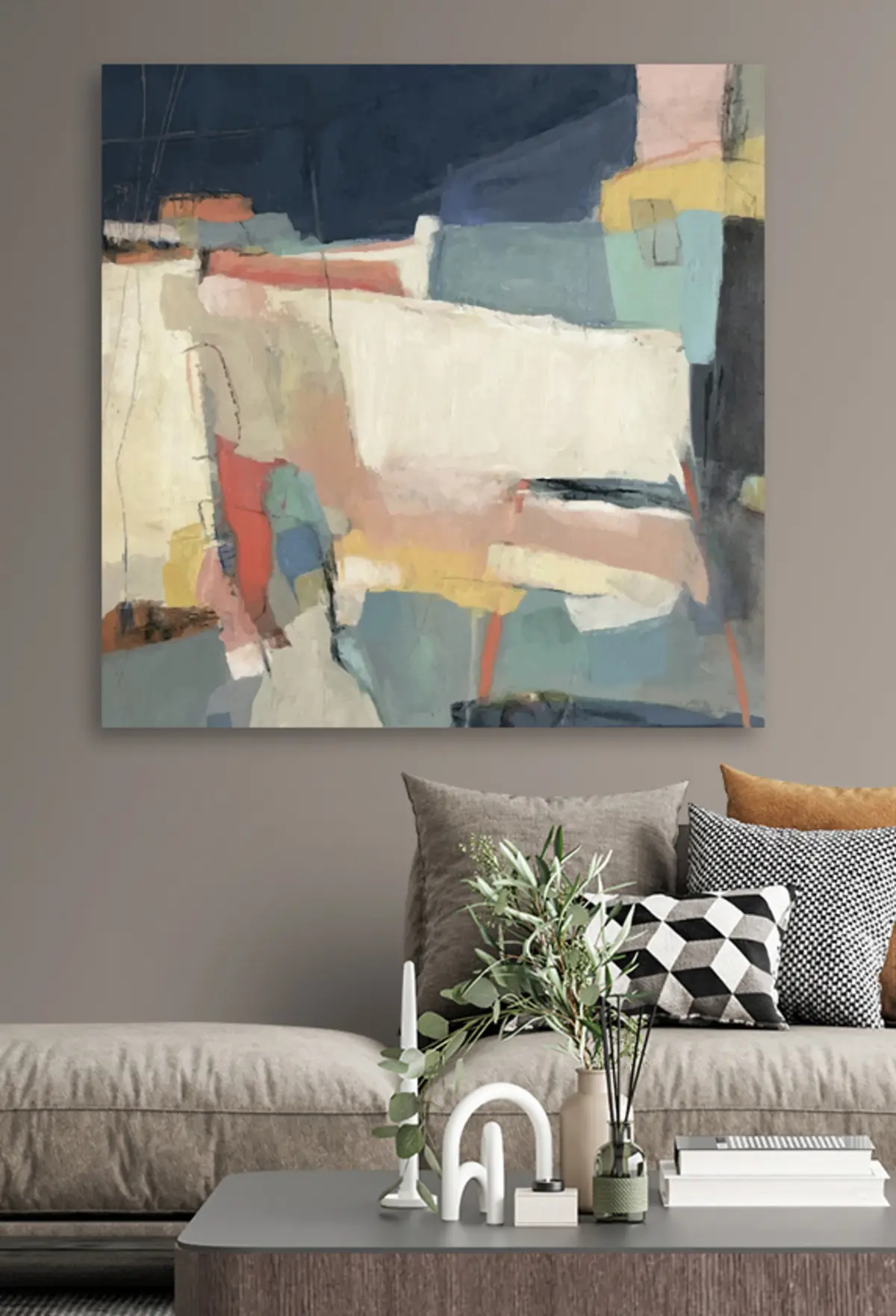  Schilderijen Abstractie, verfstreken s32446