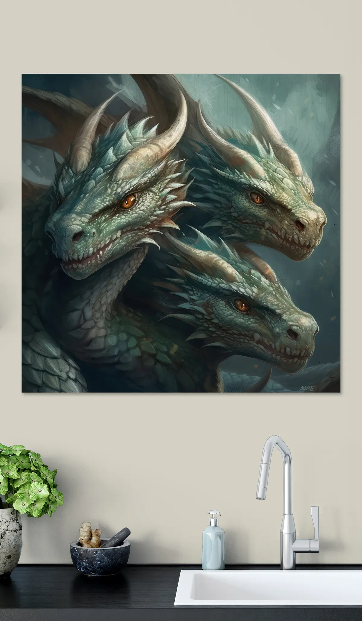  Schilderijen Drie draken s32597