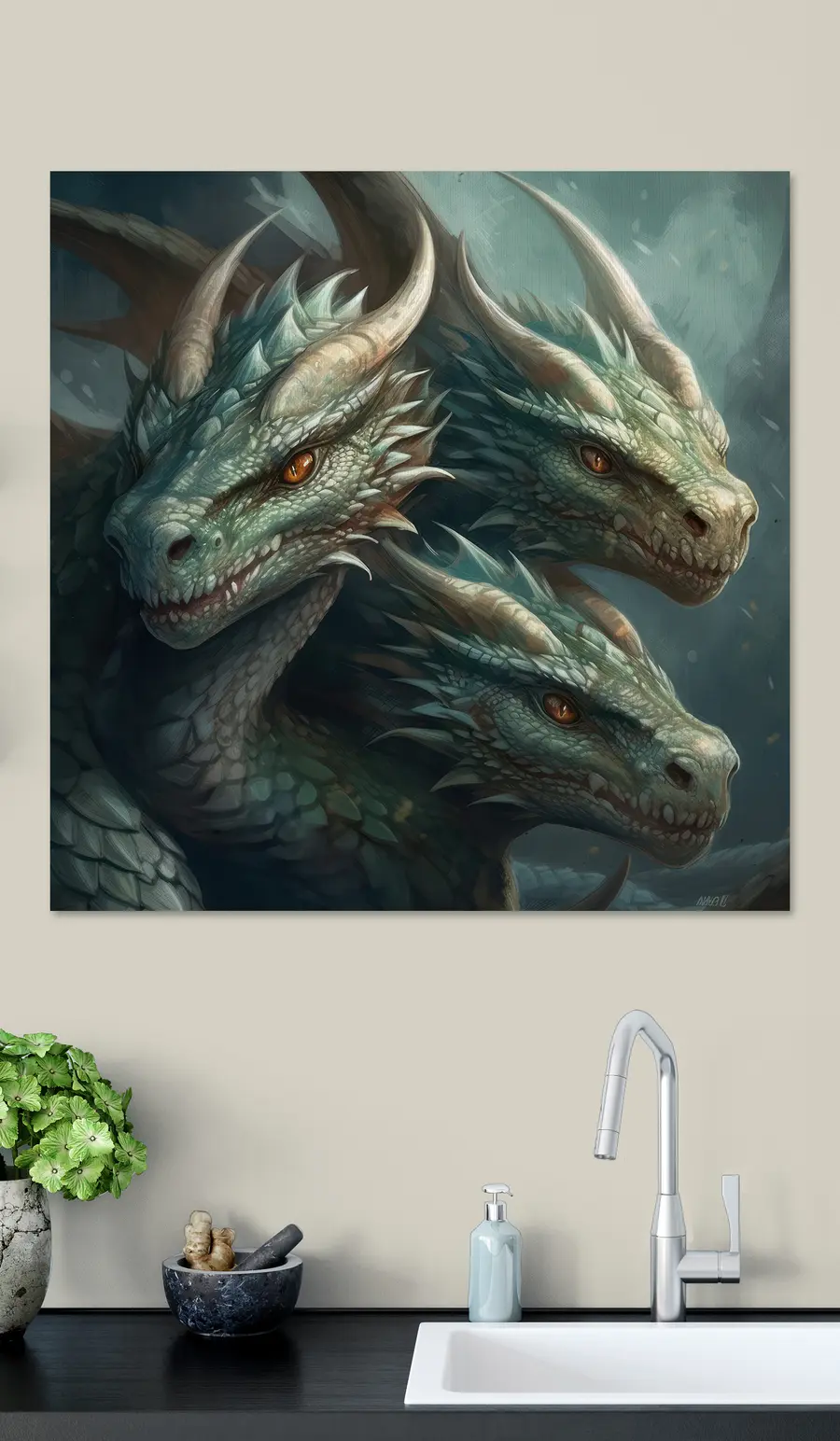  Peintures Trois dragons s32597