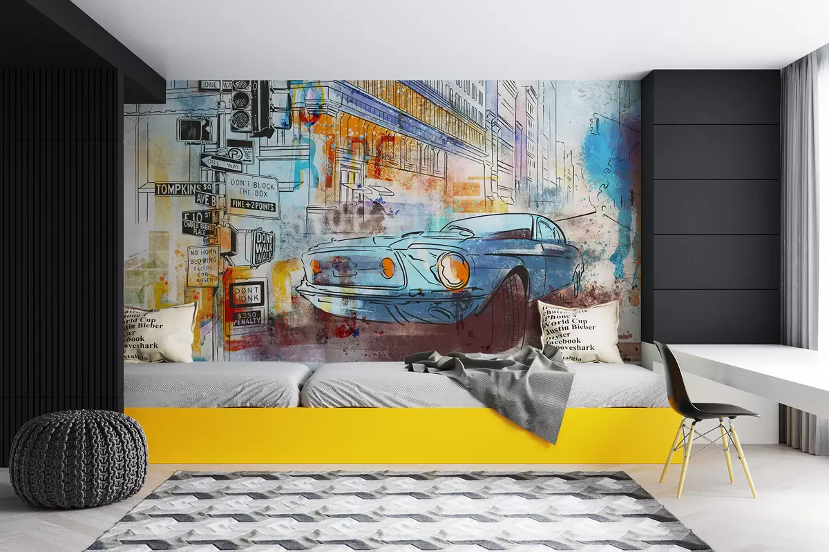 Papier peint photo Machine à graffitis u75814