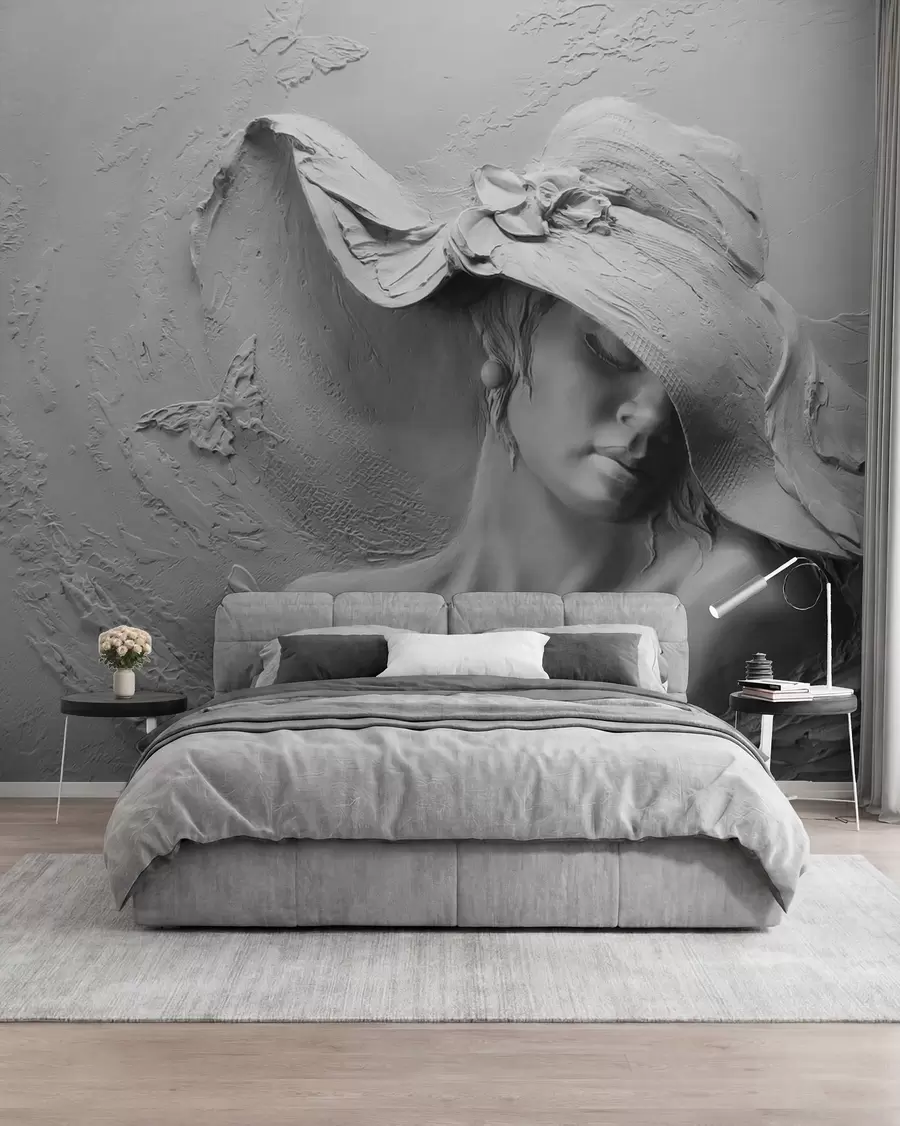 Papier peint photo Femme avec un chapeau 3D u62592